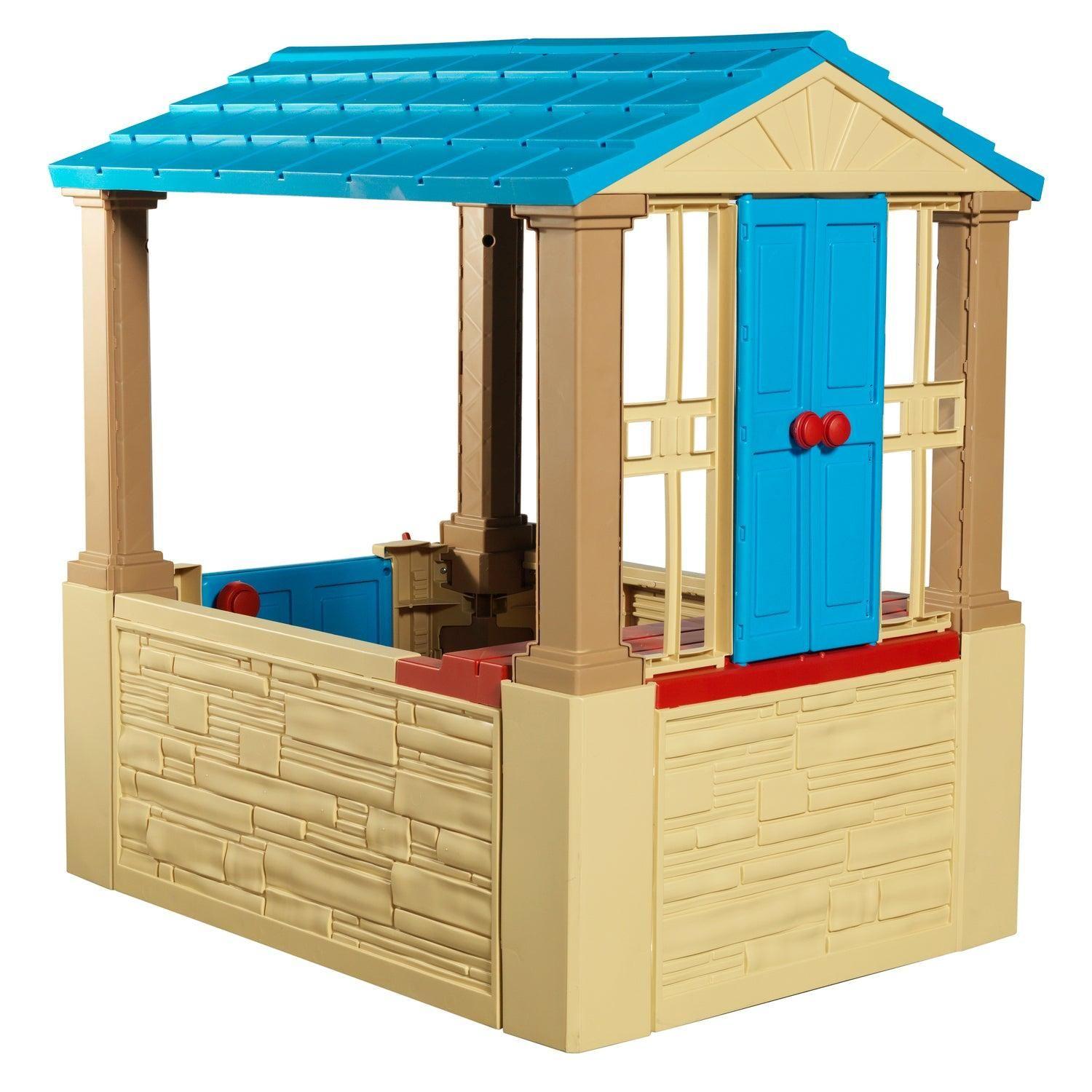 Casa De Juegos Beige/Azul 103x77x110 Cms American Plastic-2