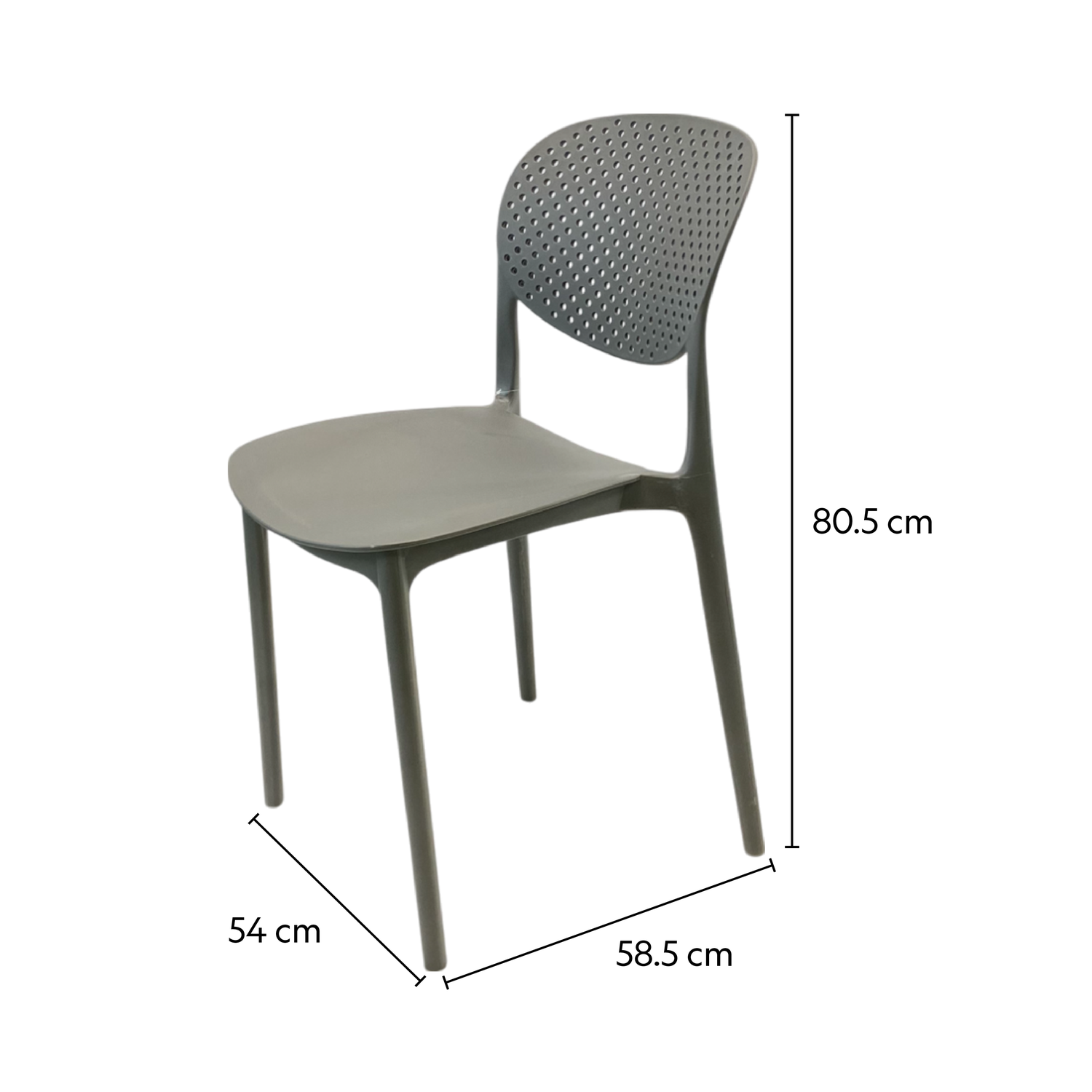 Silla Plástico Apilable Deco Hamburg Gris Escandinavia-3