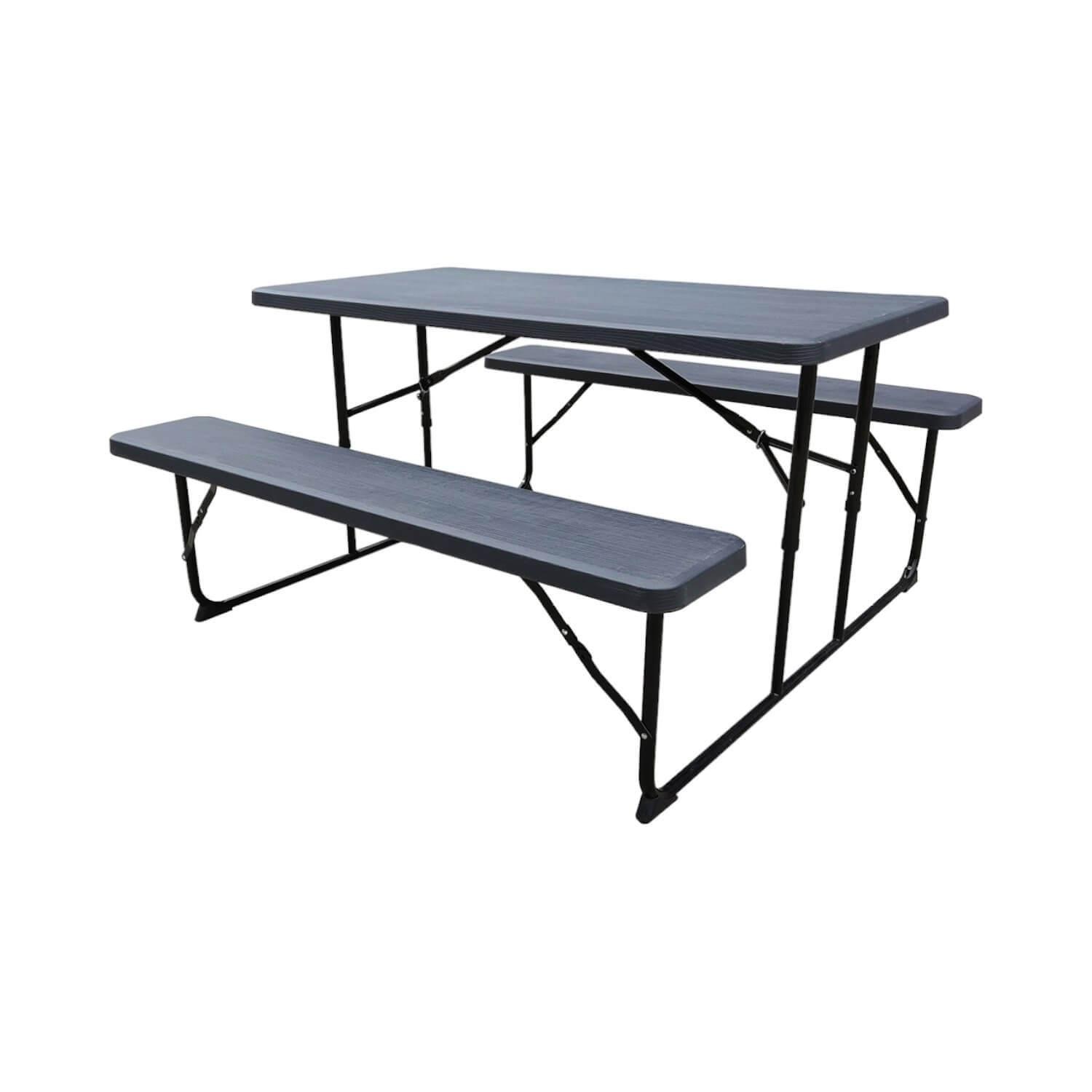 Set Mesa Y Bancos Plegables 137x70x72Cm Diseño Madera Northwest-0