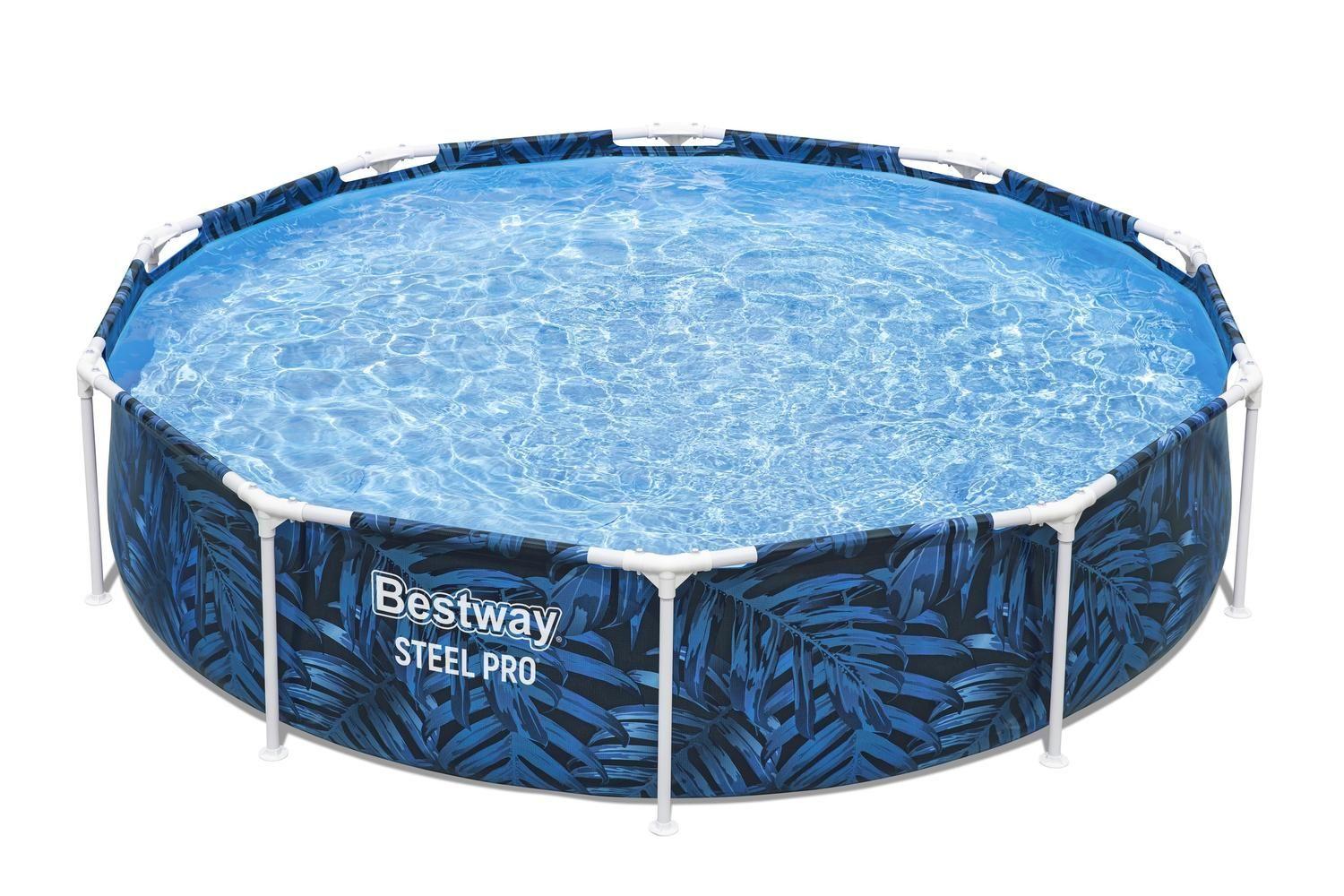 Piscina Bestway Redonda Steel Pro 3.05MX76Cm Azul Diseño-3
