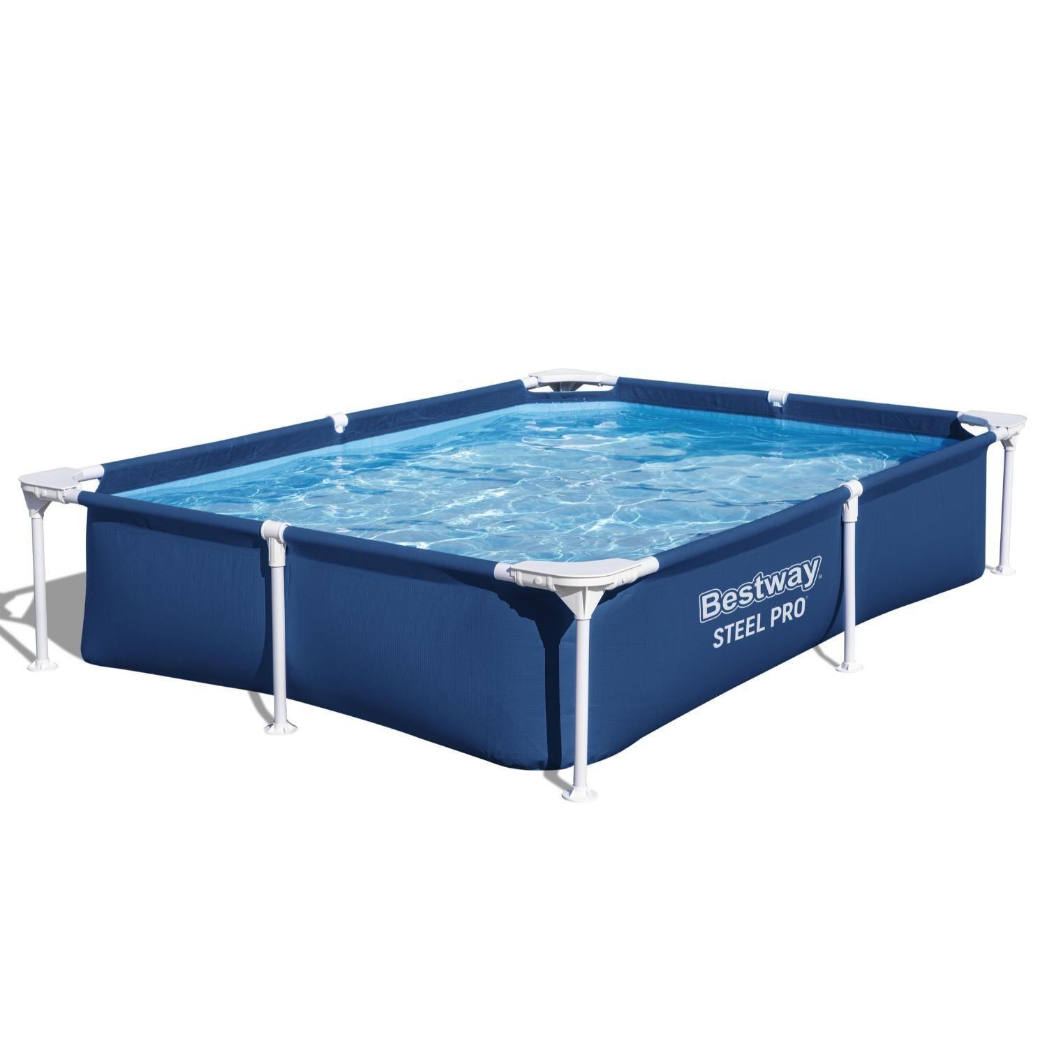 Piscina Bestway Rectangular Steel Pro 2.21MX1.50MX43Cm Azul-3