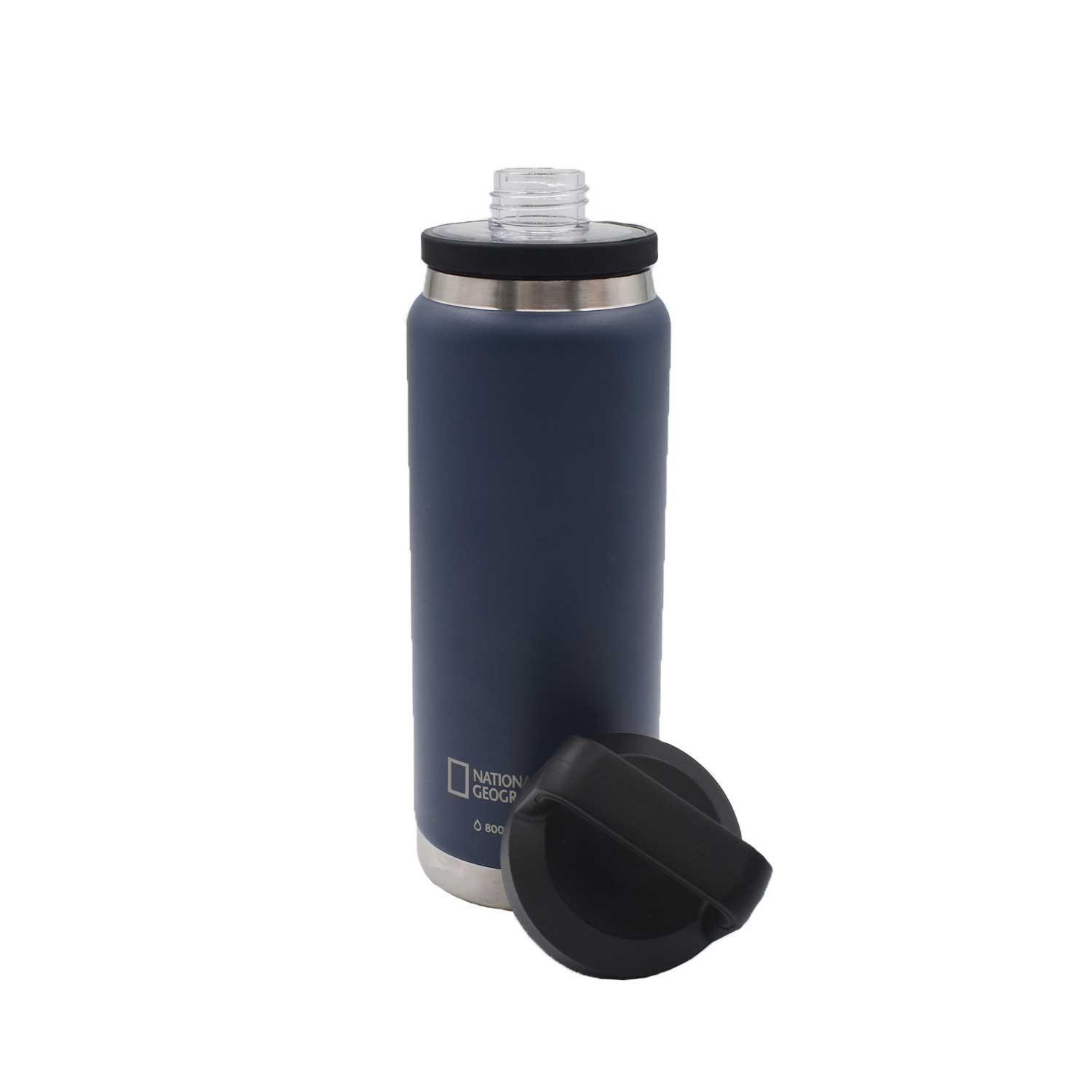Botella Metálica Térmica Doble Boca Ajustable Angosta y Ancha 800ml Azul-2