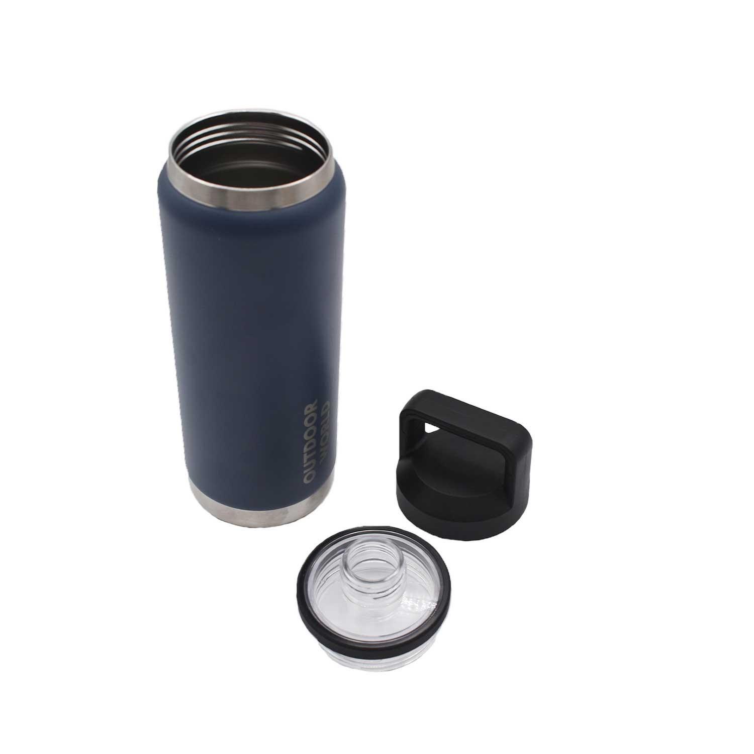 Botella Metálica Térmica Doble Boca Ajustable Angosta y Ancha 800ml Azul-3