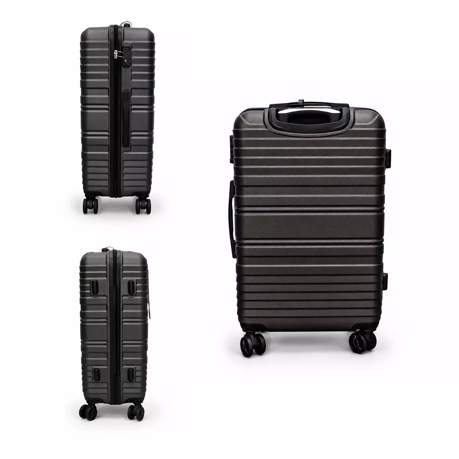 Maleta North Pak Rigida Resistente Ultraliviana 24" 59L Gris-5