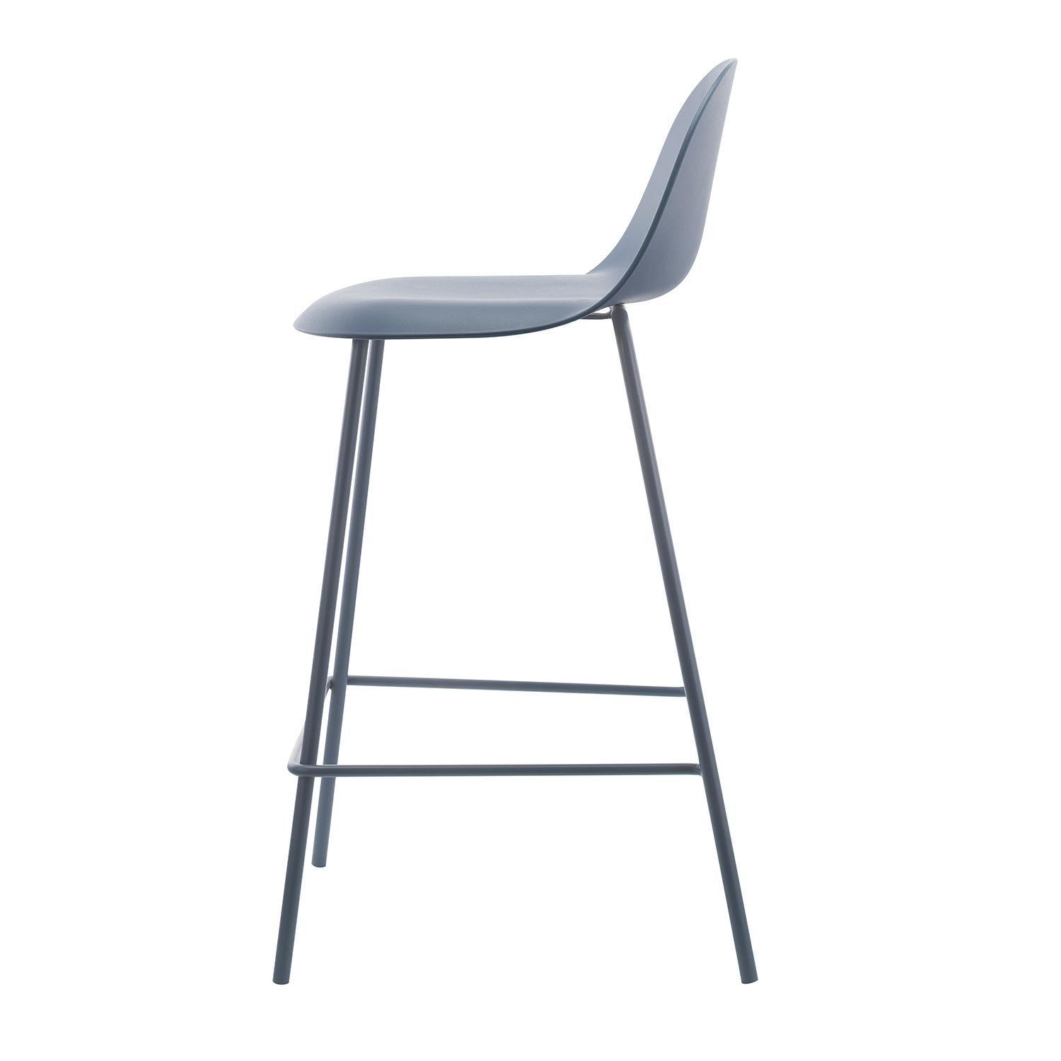 Piso Taburete Silla Alta Bar Cocina Eira 65 cm Azul Oscuro-2