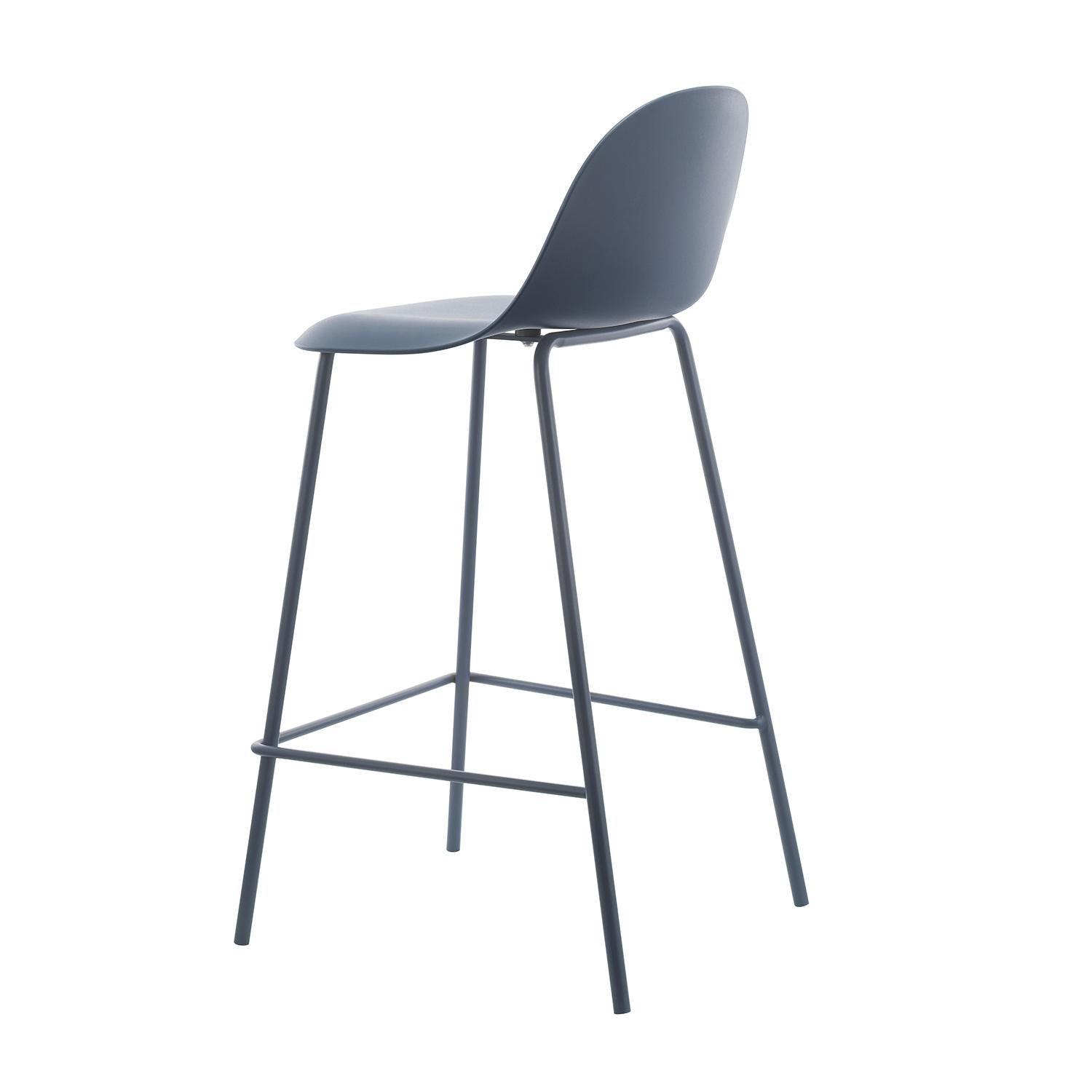 Piso Taburete Silla Alta Bar Cocina Eira 65 cm Azul Oscuro-3