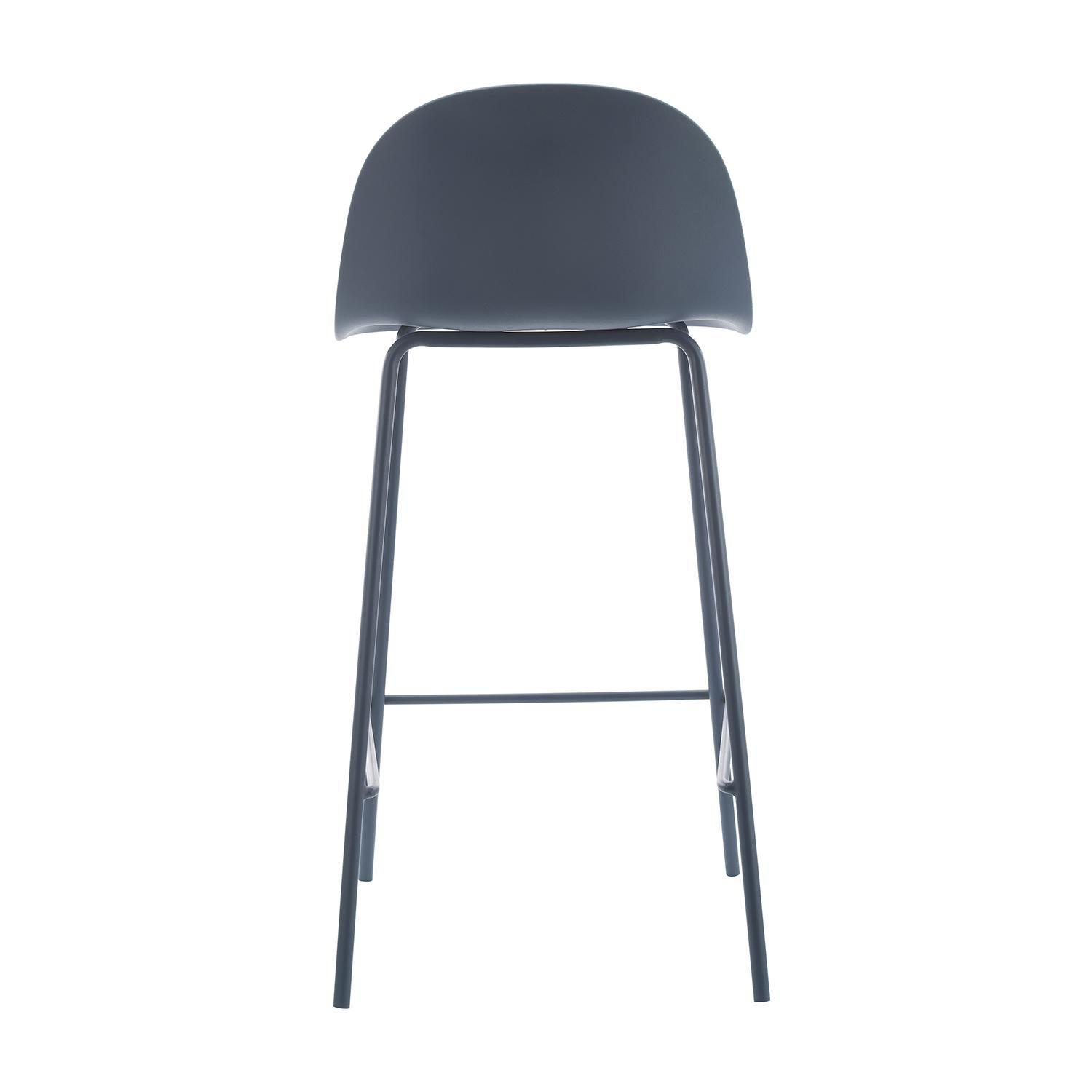 Piso Taburete Silla Alta Bar Cocina Eira 65 cm Azul Oscuro-4