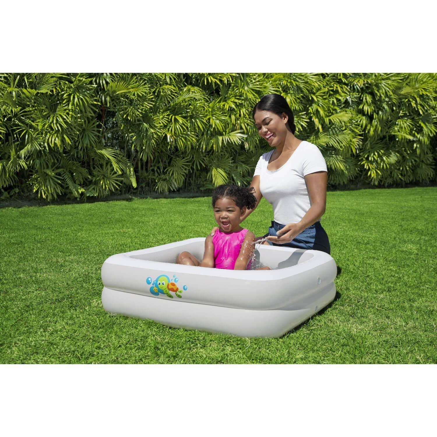 Tina Bañera Inflable Para Bebé 86X86X25 Cms Bestway-5