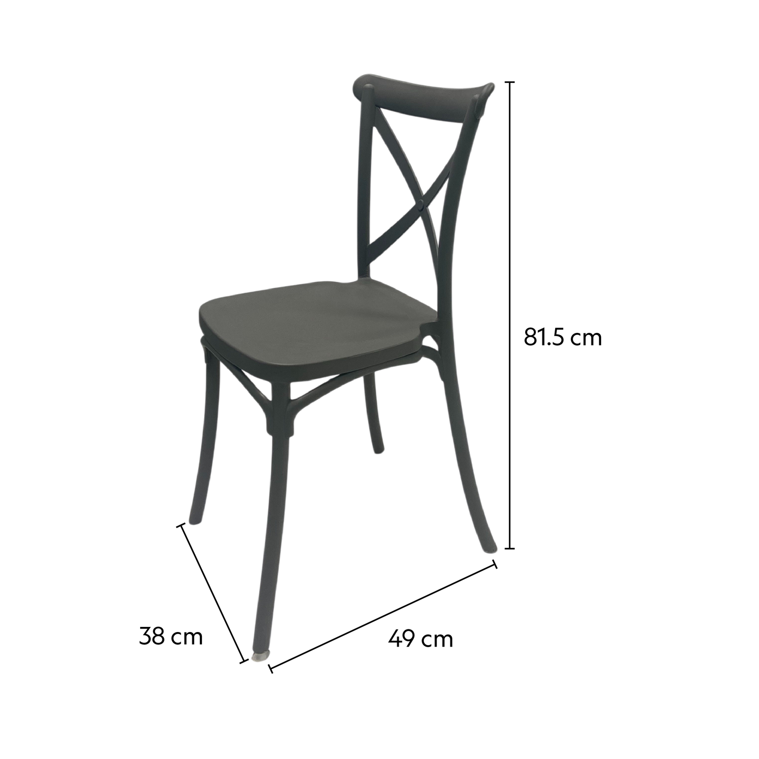 Silla Plástico Apilable Deco Copenhagen Gris Escandinavia-3