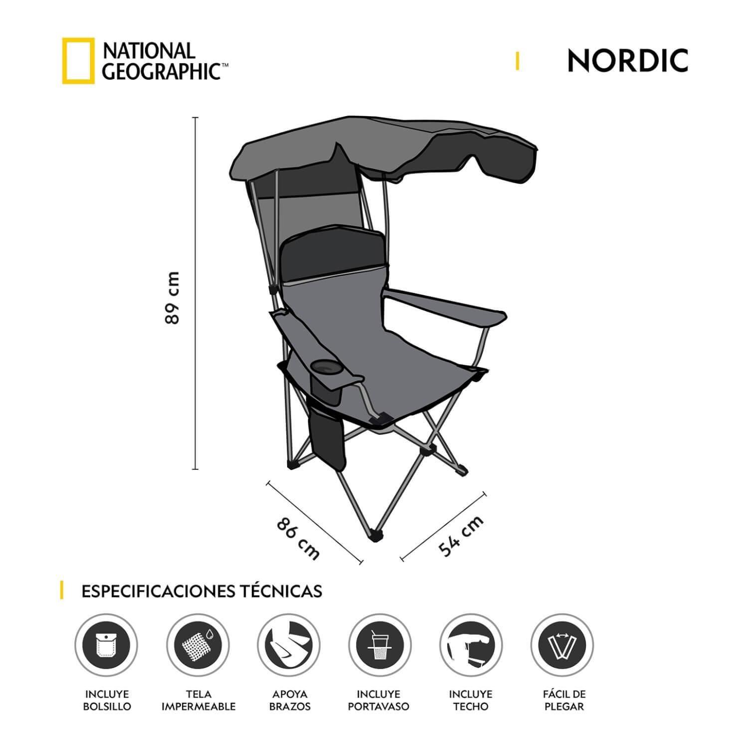 Silla Plegable Con Techo Nordic National Geographic-2