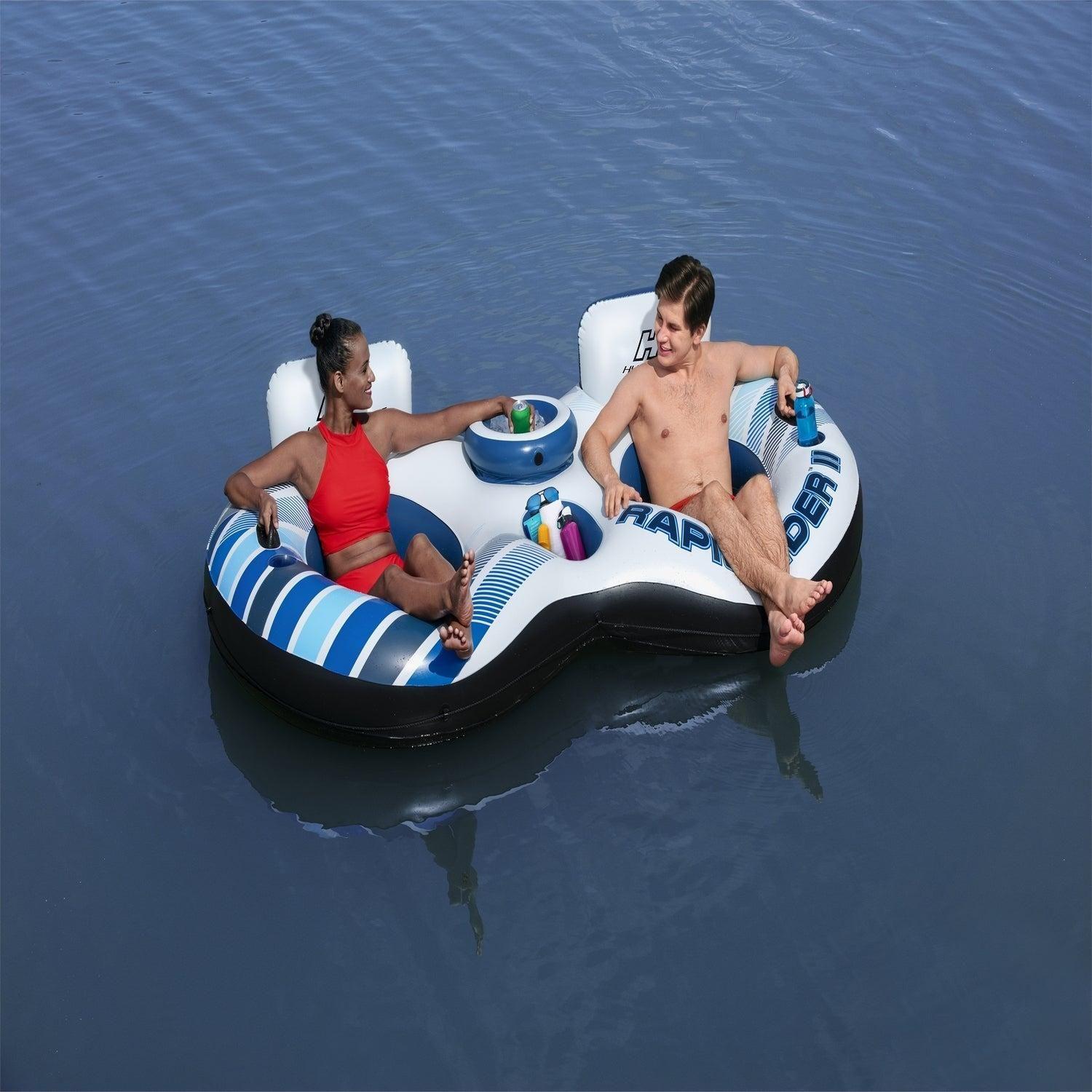 Flotador Doble con Respaldo Rapid 2,40M 2 Personas Bestway-4