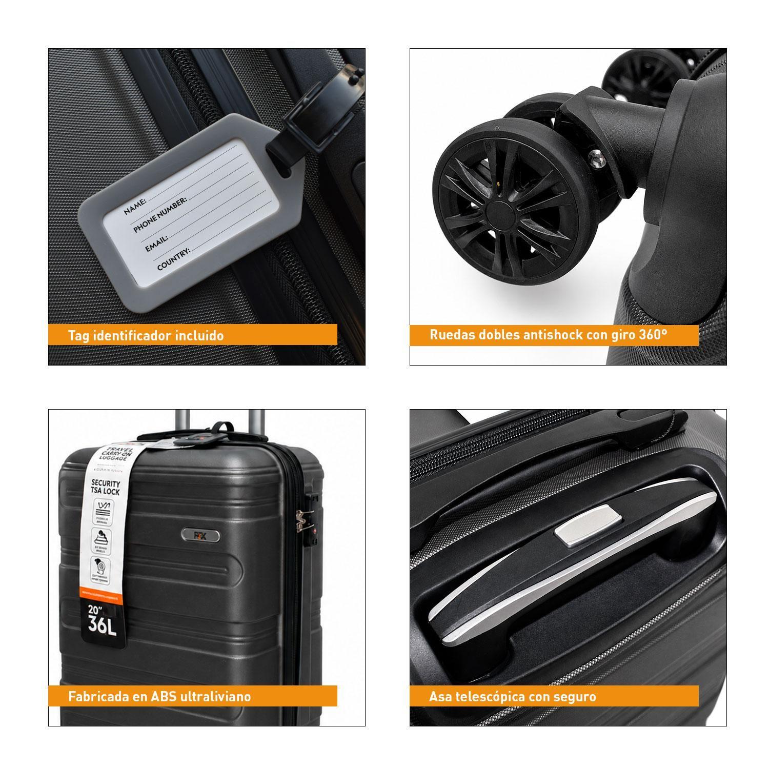 Set 2 Maletas Northpak Resistente Ultraliviana 24"+28" Gris-3