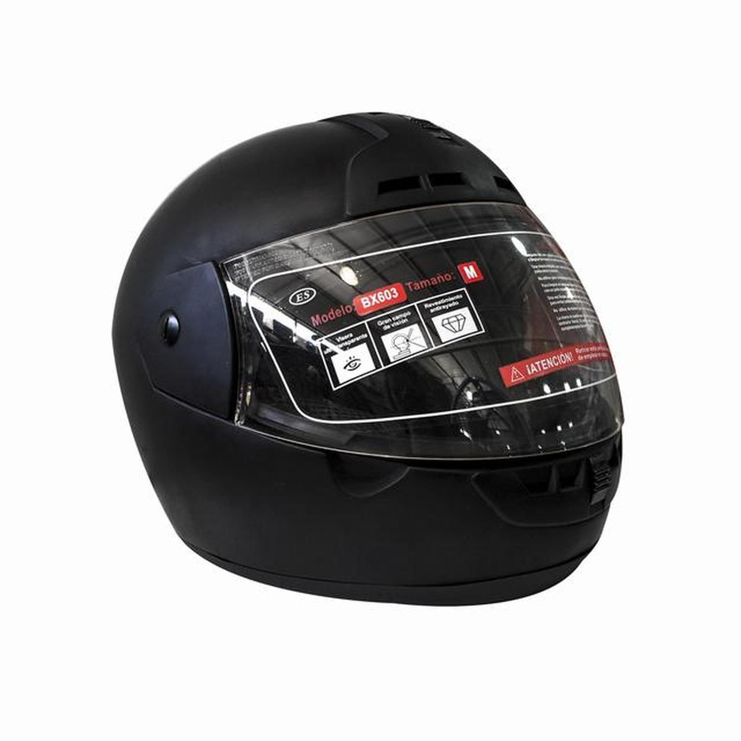 Casco Full Face Bx603 Talla M Flat Black Certificado DOT-2