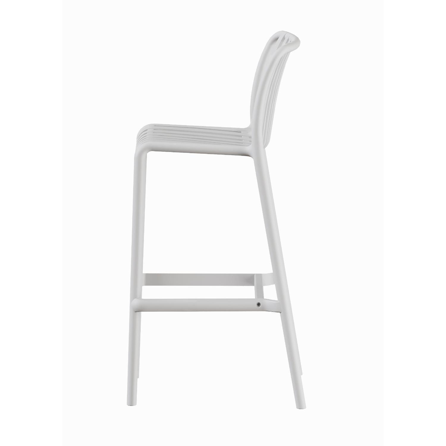 Piso Taburete Silla alta bar cocina Magnus 65cm Blanco-3