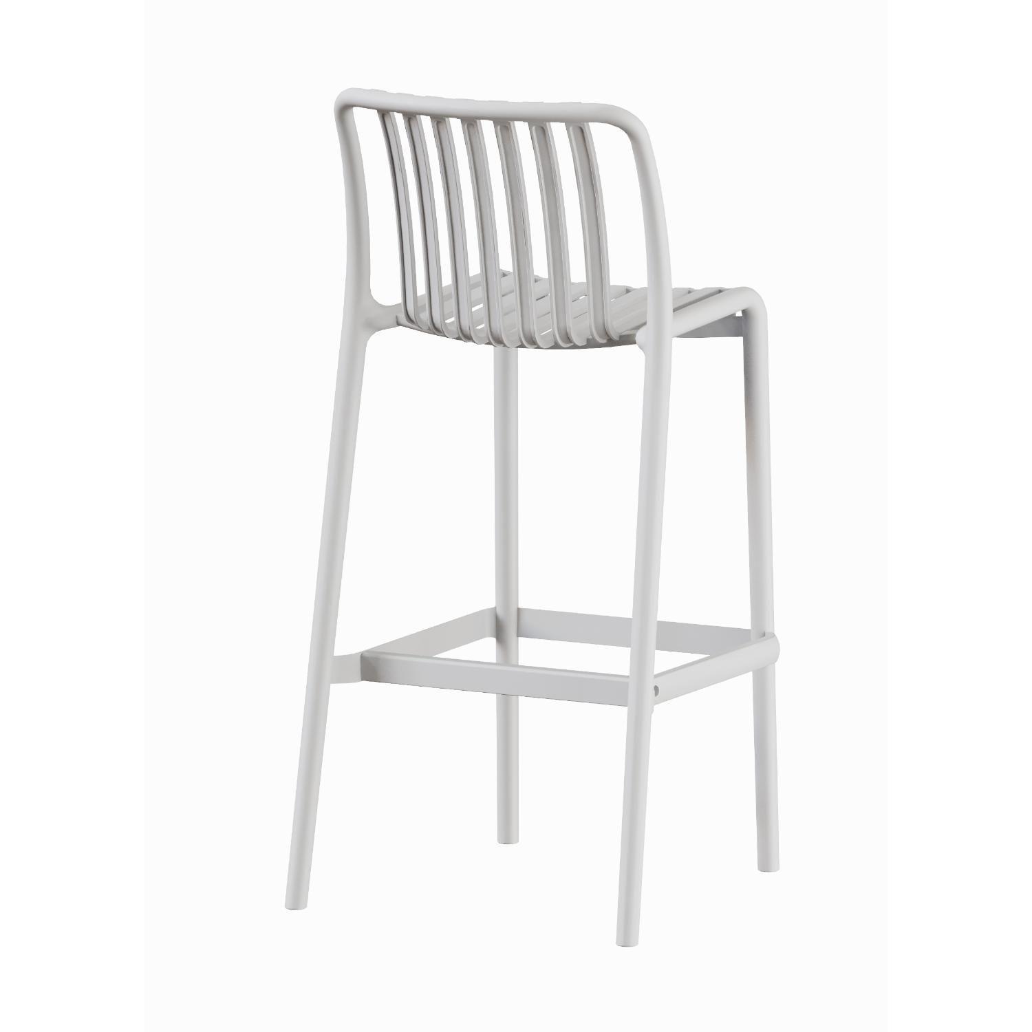 Piso Taburete Silla alta bar cocina Magnus 65cm Blanco-4
