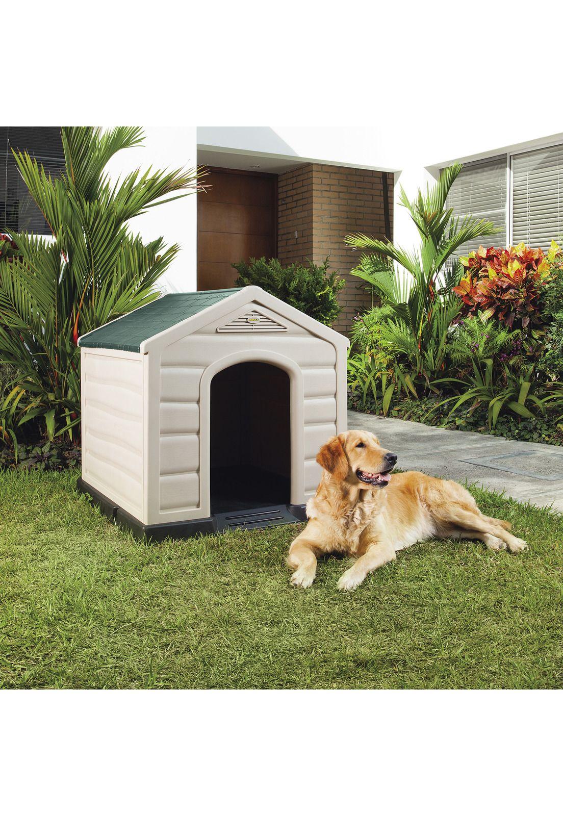 Casa Para Perro Grande Techo Verde 92x90x89 cms Rimax-1