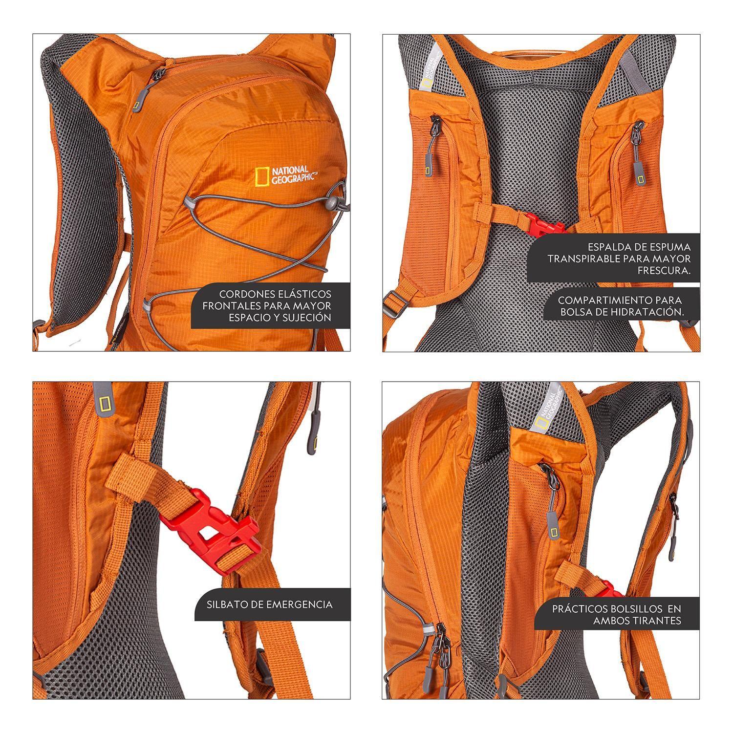 Mochila Hidratación Louise Naranja 11L National Geographic-1