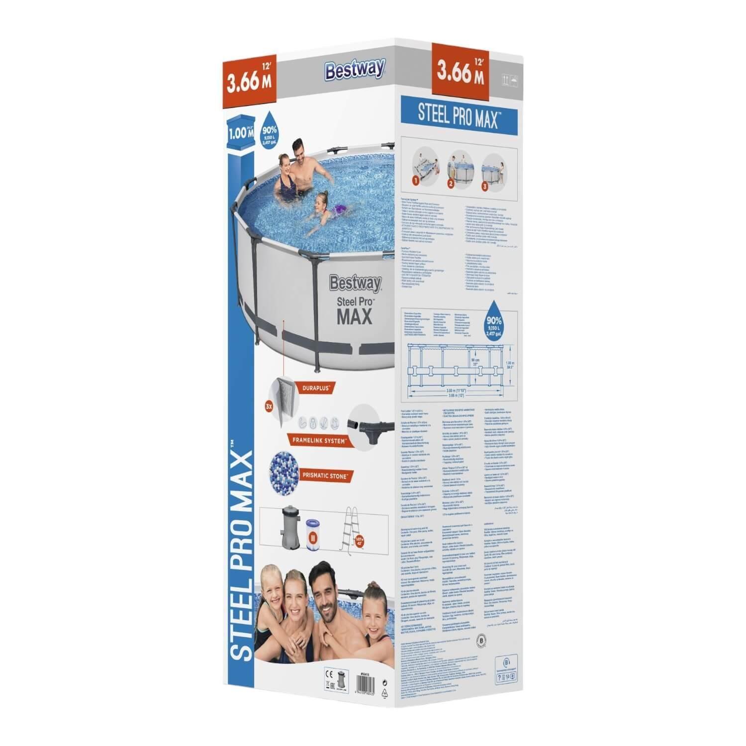 Piscina Bestway Redonda Steel ProMax Filtro+Acces 3.66X1.00M-4