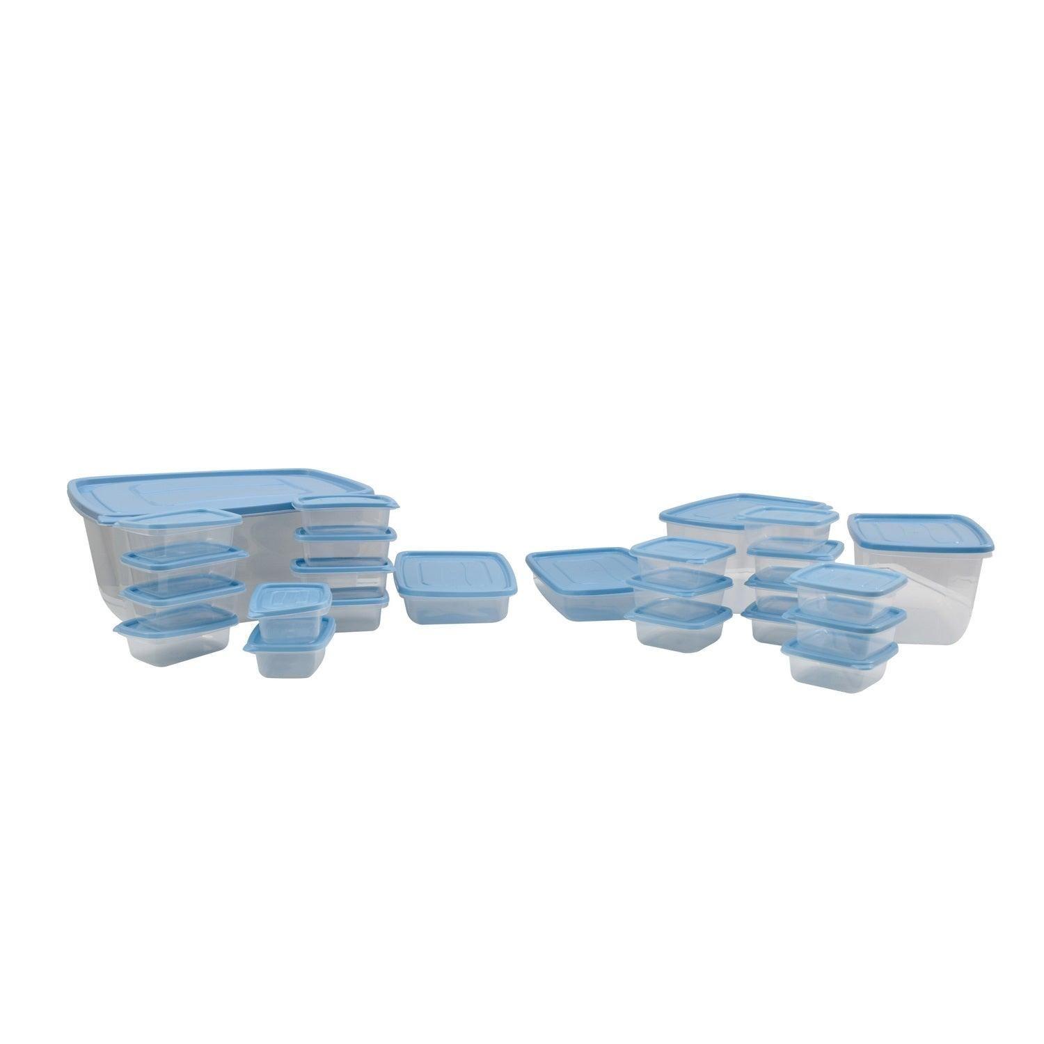 Set De 25 Contenedores De Plastico Tapa Azul San Bernardo-2