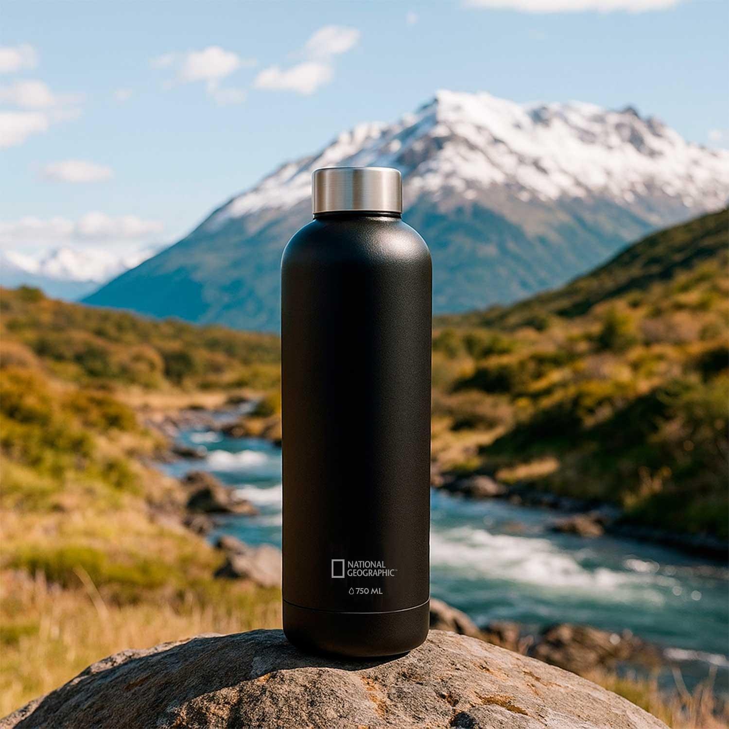 Botella Metálica Térmica Boca Angosta 750ml Negra-4