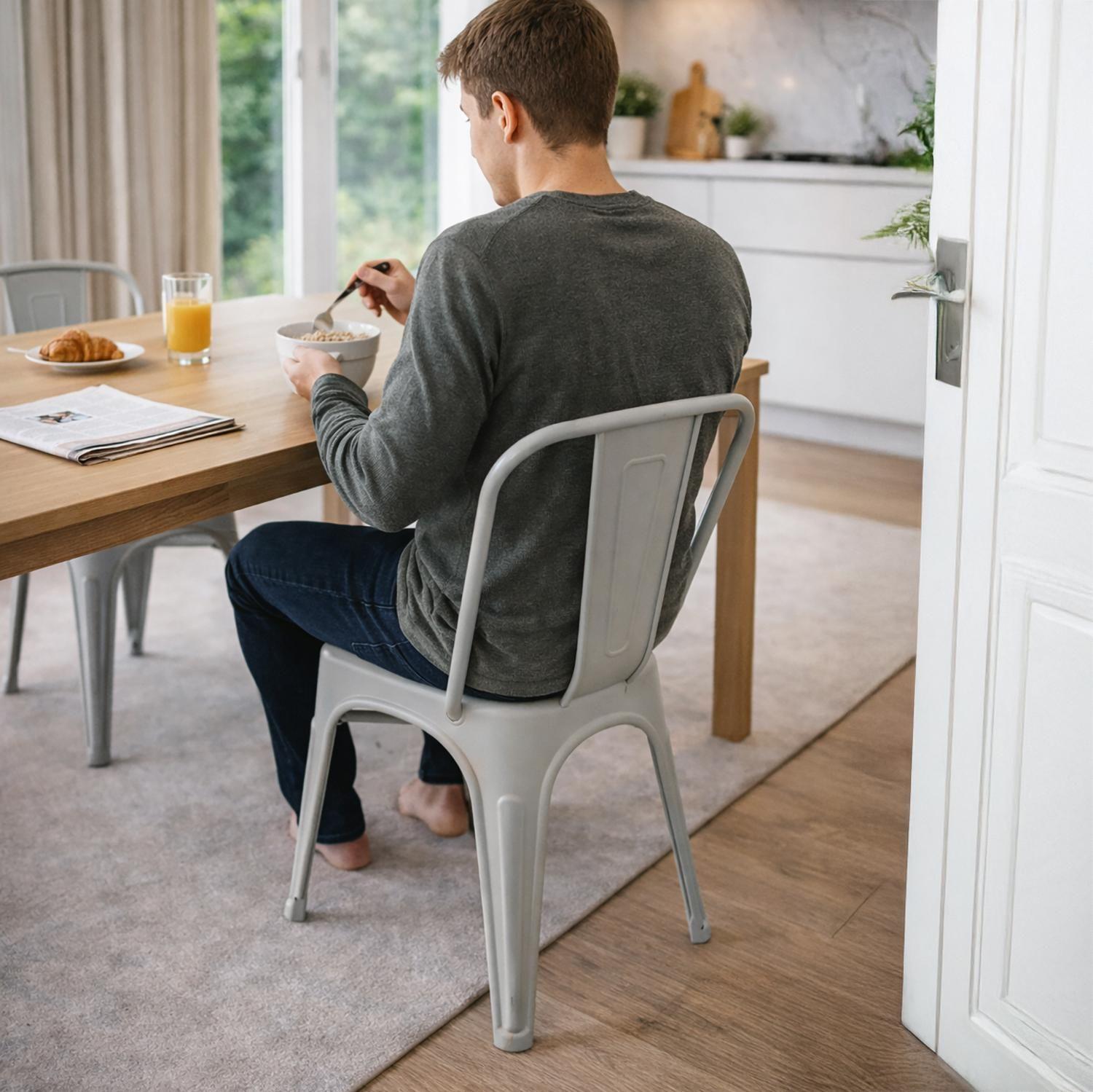 Silla Plástico Apilable Deco Aska Gris Escandinavia-4