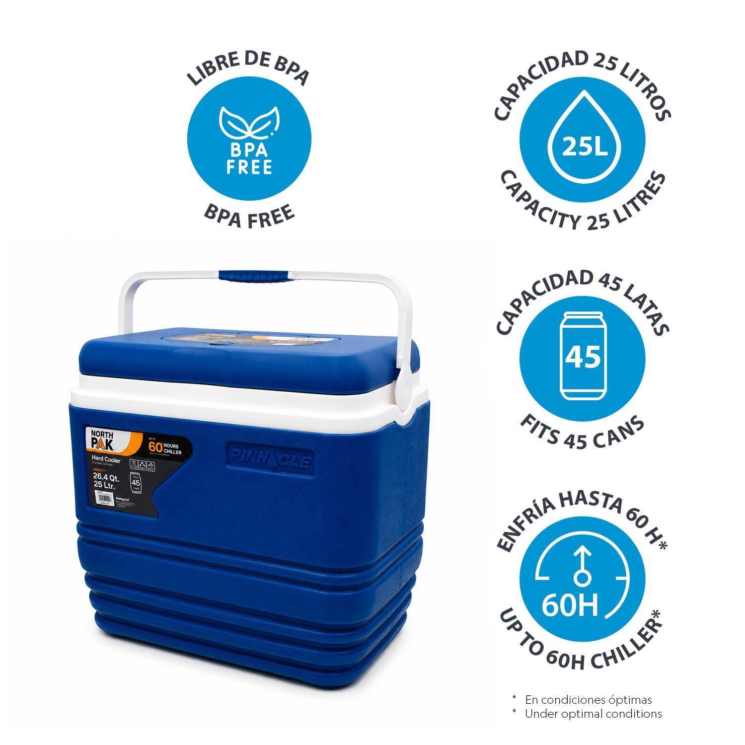 Cooler Nevera Portátil Primero 25 Litros Azul NorthPak-4