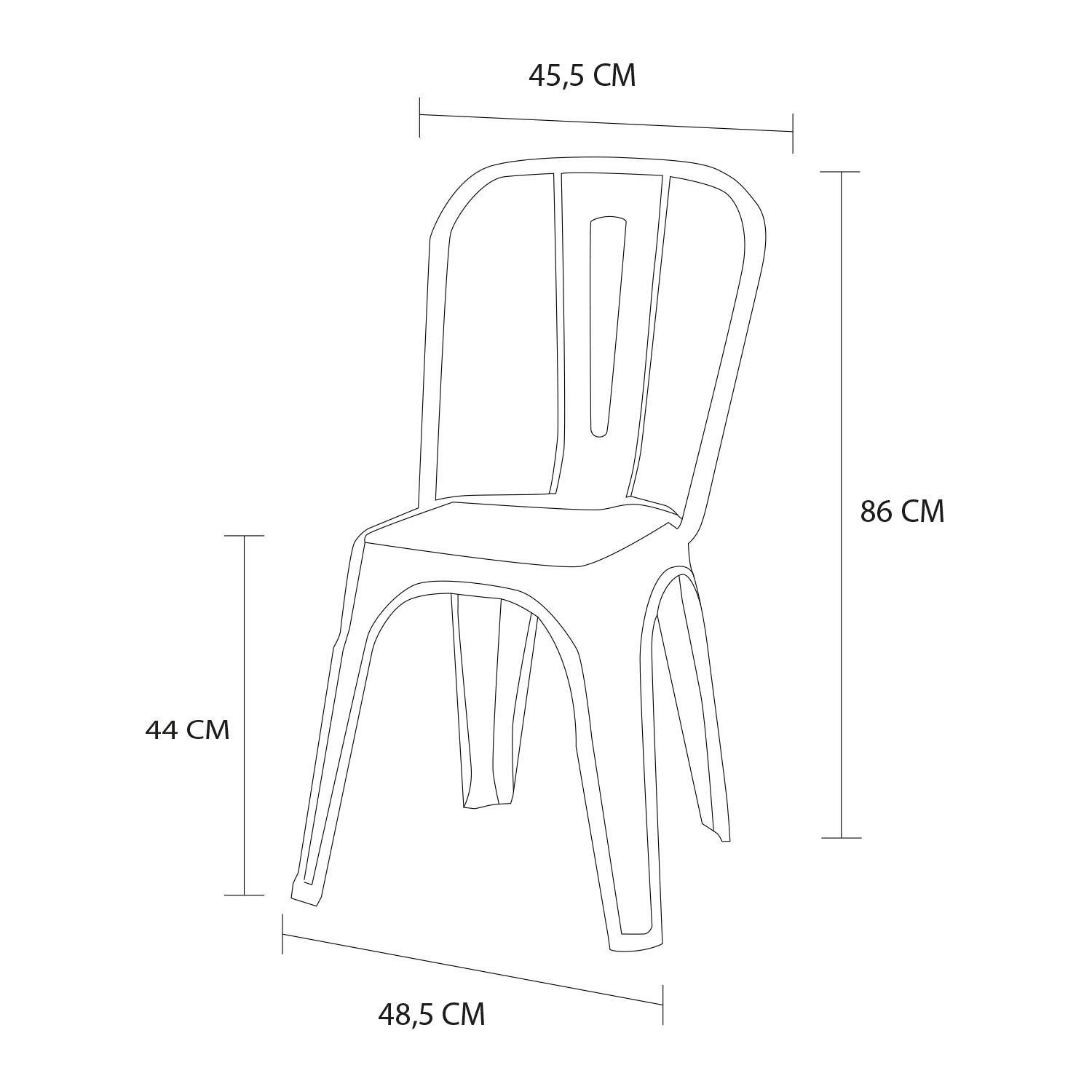 Silla Plástico Apilable Deco Aska Blanca Escandinavia-6