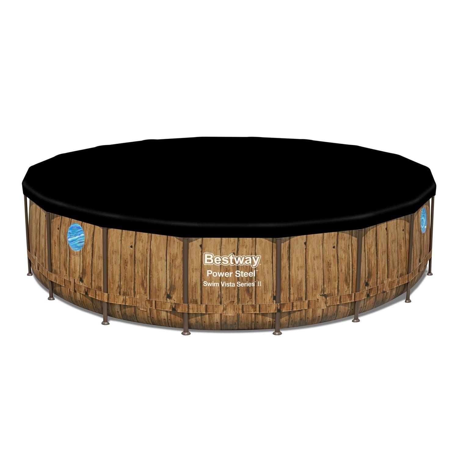 Piscina Bestway Redonda con Ventana Cafe 5.49MX1.22M-3