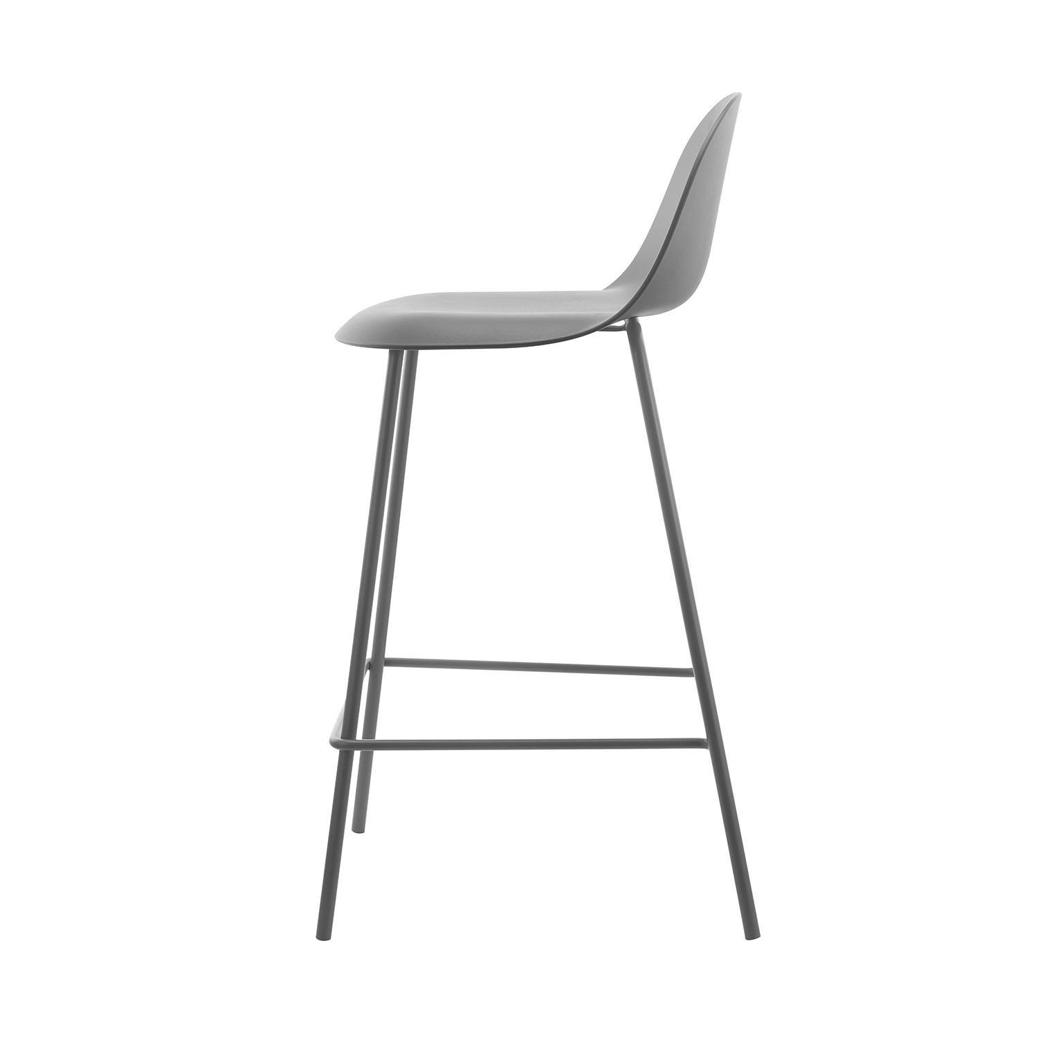 Piso Taburete Silla alta bar cocina Eira 65cm Gris-2