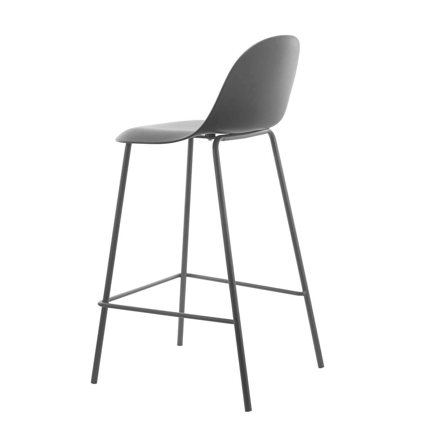 Piso Taburete Silla alta bar cocina Eira 65cm Gris-3