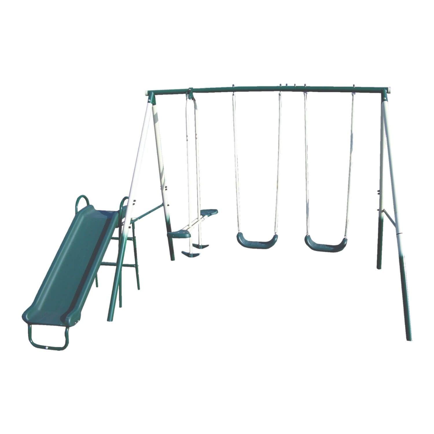 Columpio Doble + Balancin + Resbalin 289X173X186Cm Gamepower-0