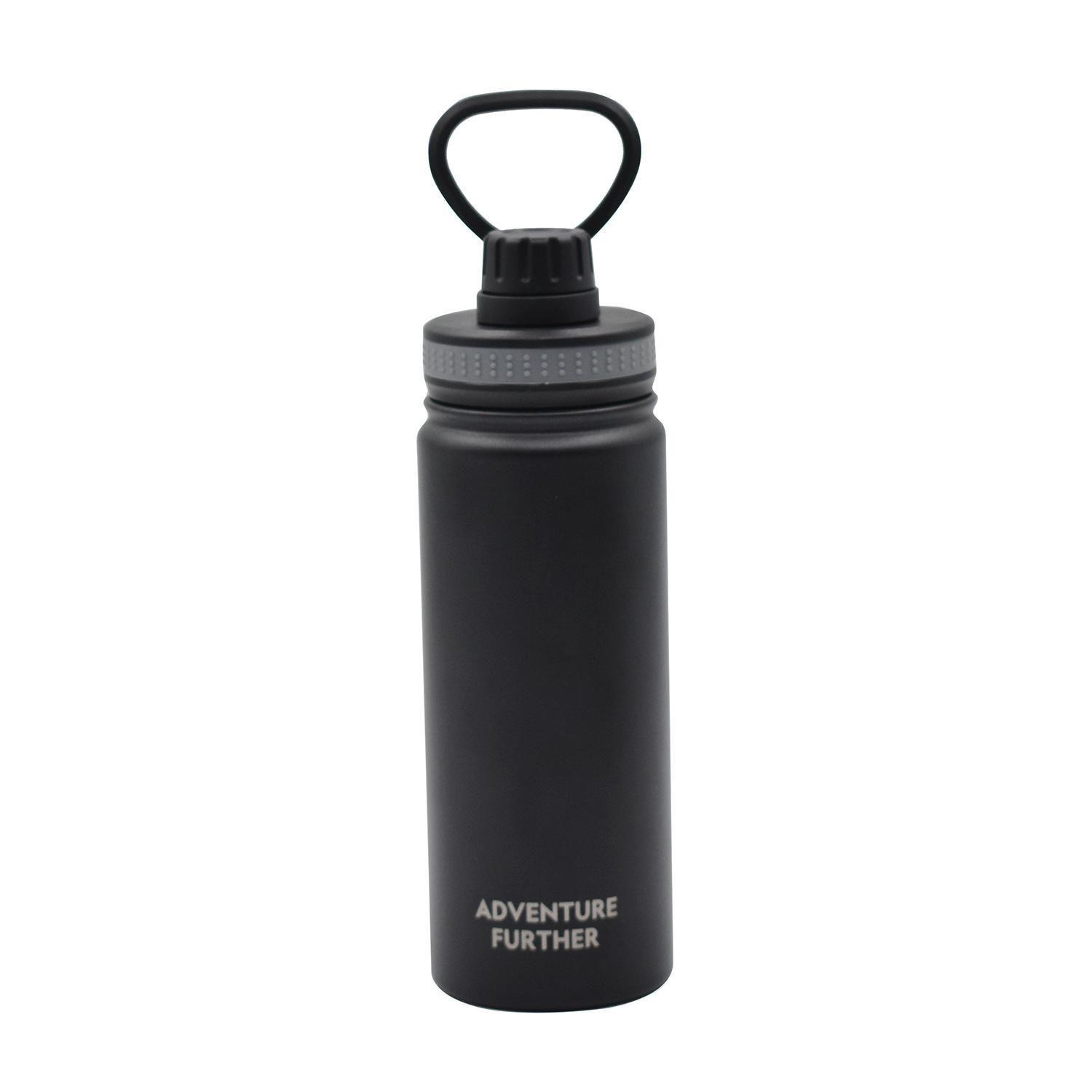 Botella Metálica Térmica Insulada 600ml Negro NatGeo-2