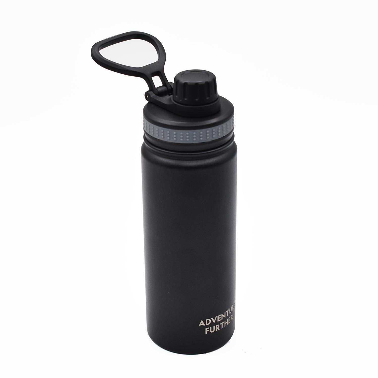 Botella Metálica Térmica Insulada 600ml Negro NatGeo-3