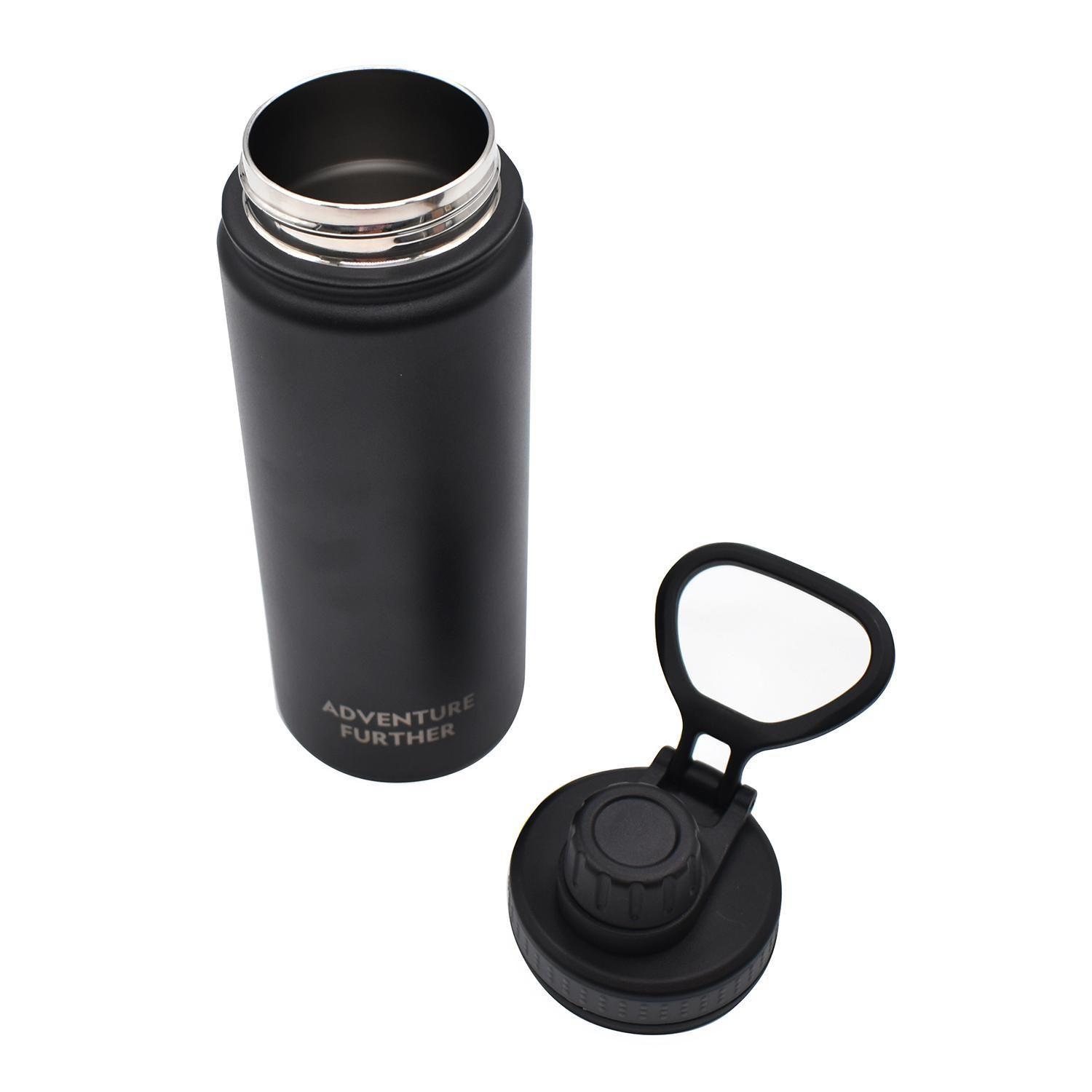 Botella Metálica Térmica Insulada 600ml Negro NatGeo-6