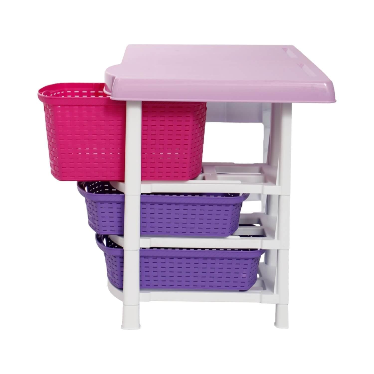 Escritorio Infantil Plastico Rosado 50x88x50 cm Rimax-3