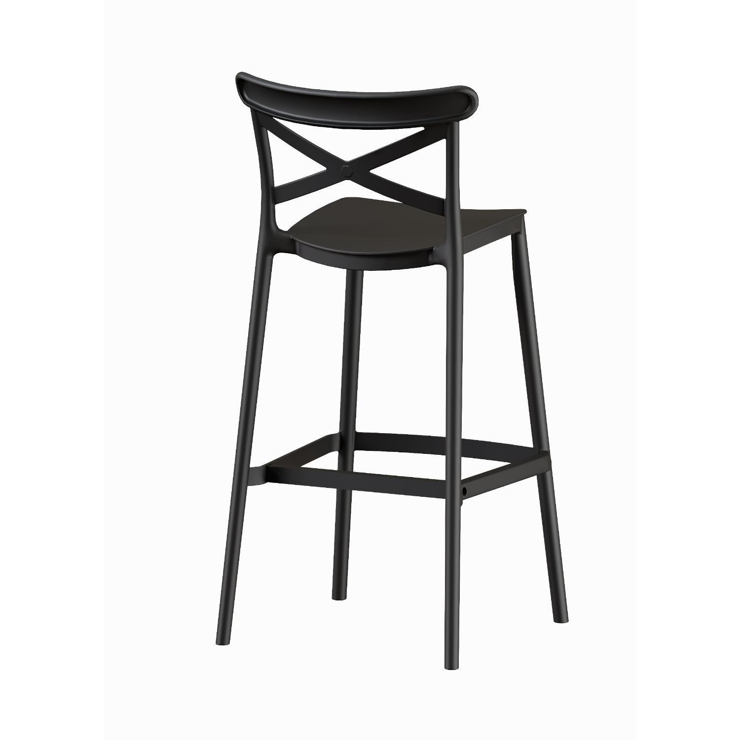 Piso Taburete Silla alta bar cocina Danessa 75cm Negra-5