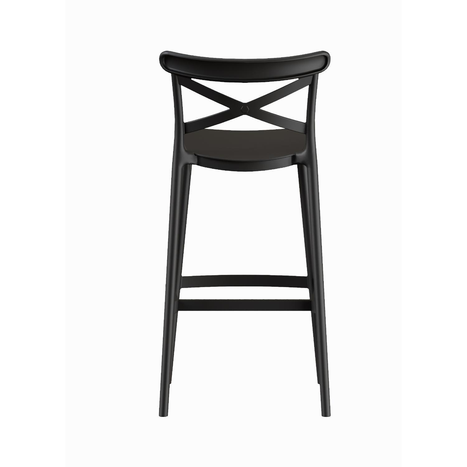 Piso Taburete Silla alta bar cocina Danessa 75cm Negra-6