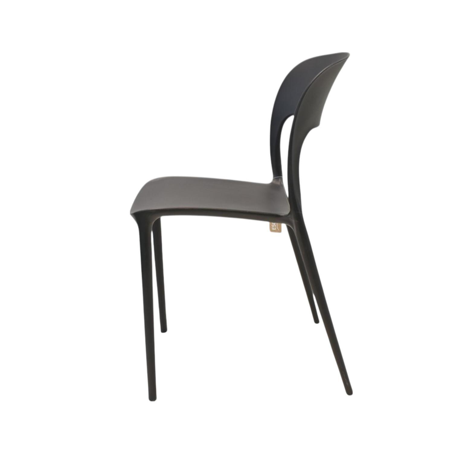 Silla Plástico Apilable Deco Nuremberg Negro Escandinavia-3
