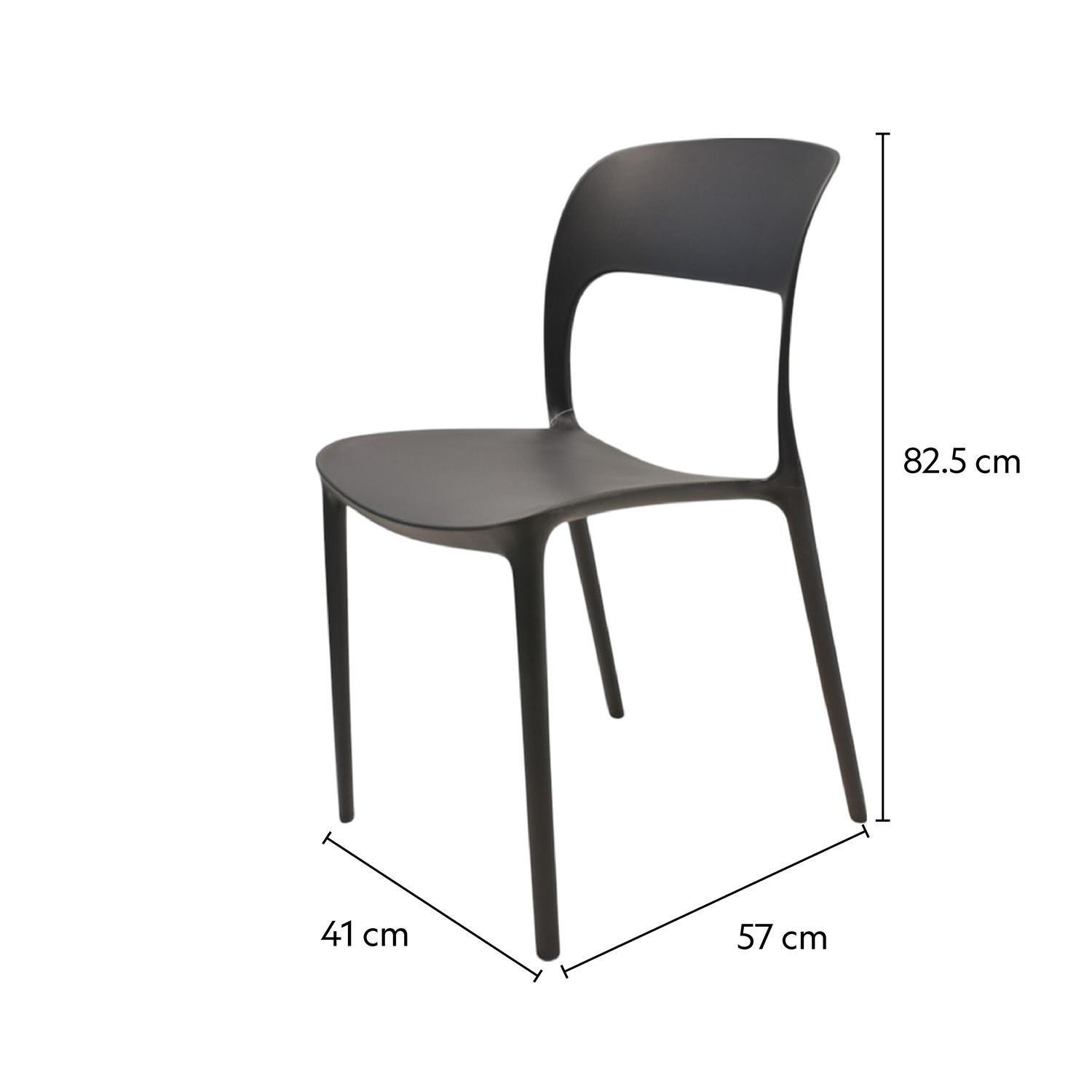 Silla Plástico Apilable Deco Nuremberg Negro Escandinavia-5