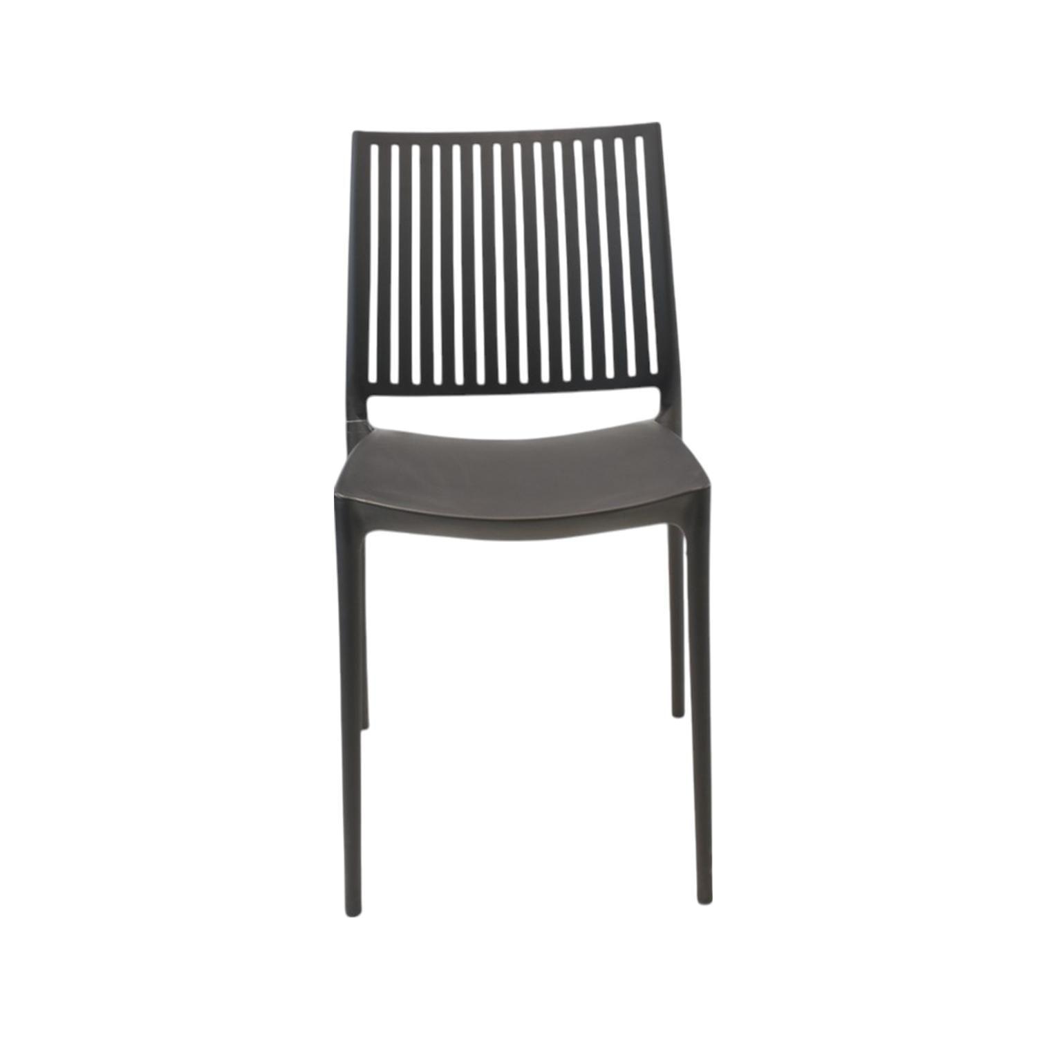 Silla Plástico Apilable Deco Noruega Negro Escandinavia-2