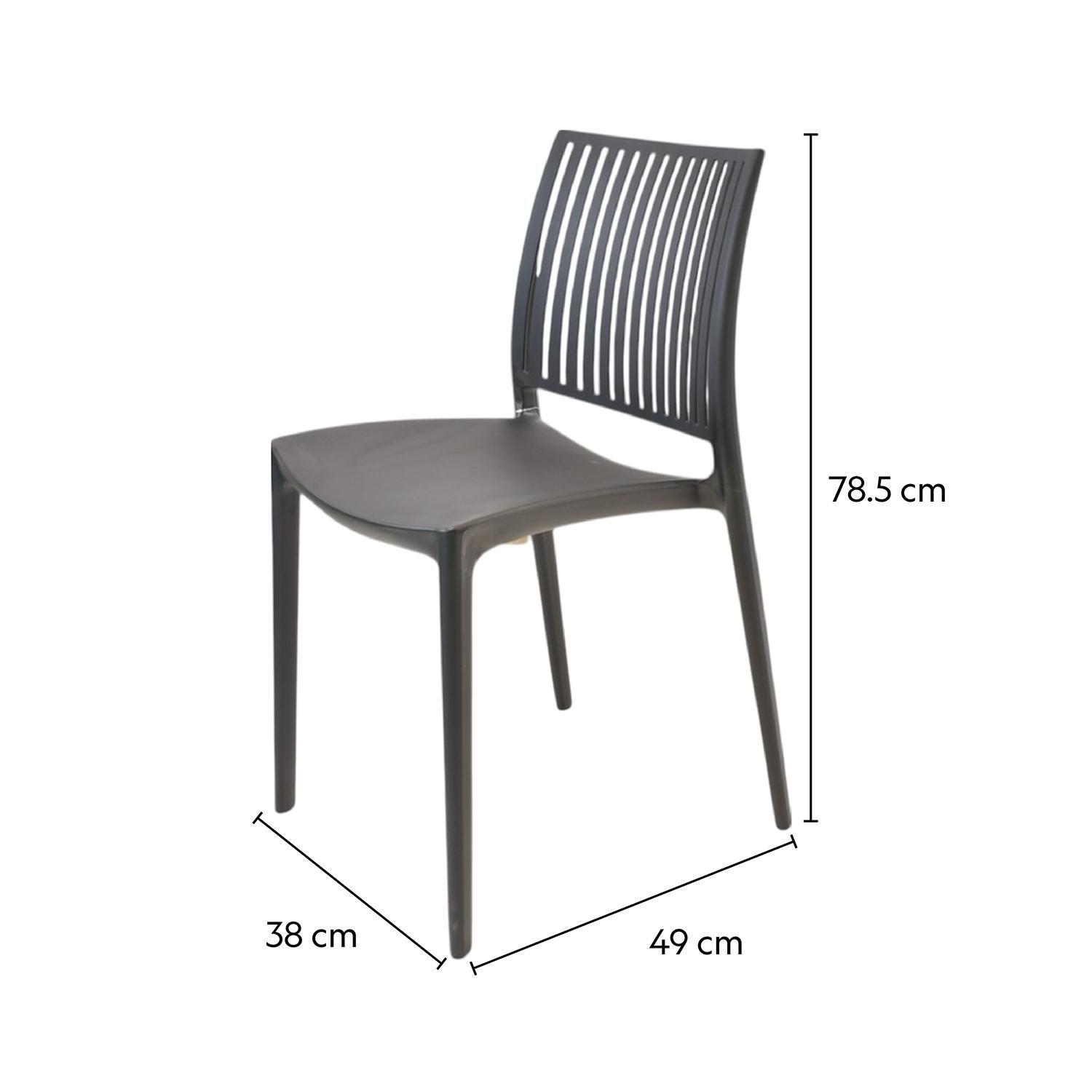 Silla Plástico Apilable Deco Noruega Negro Escandinavia-3