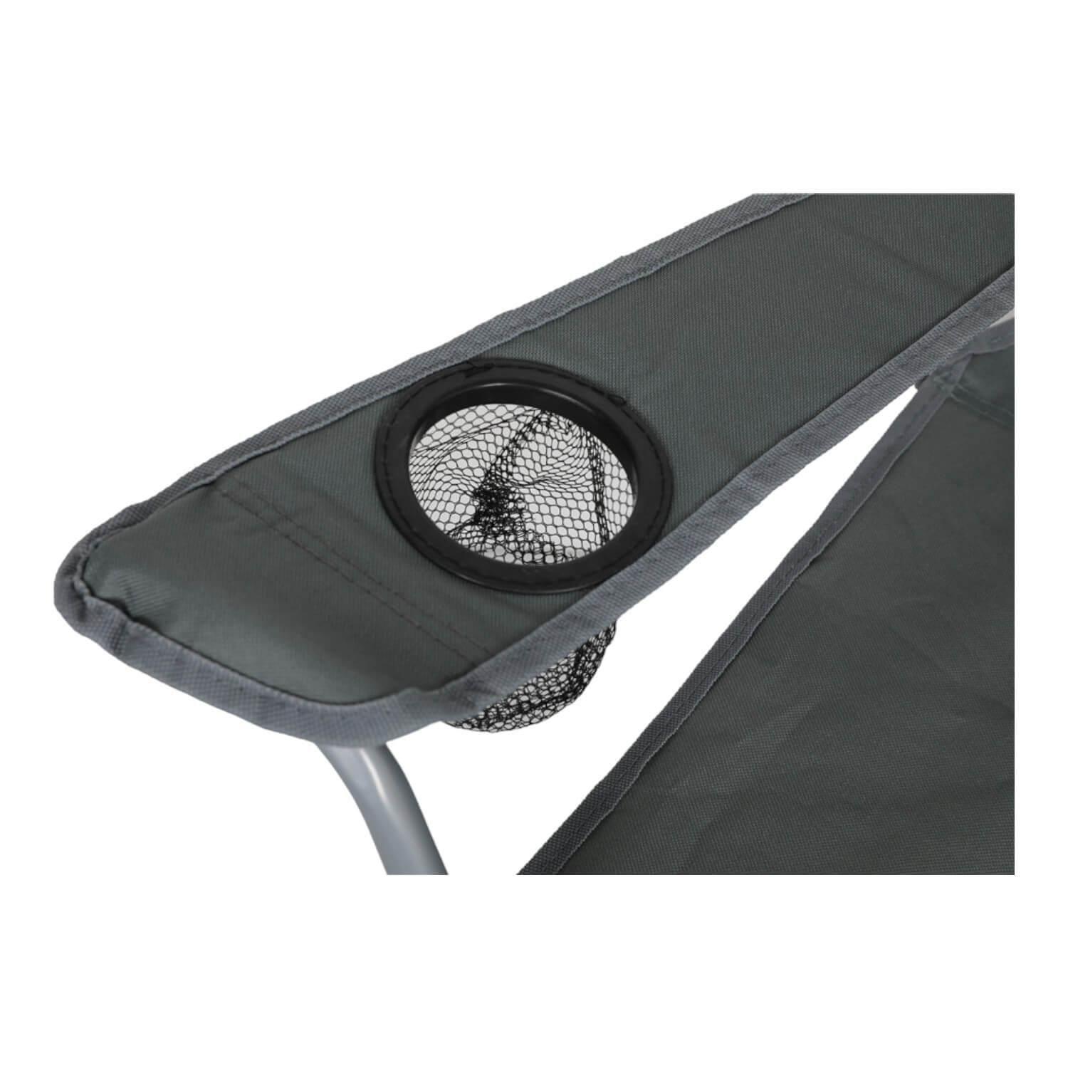 Silla Plegable Outback Con Apoyabrazos Gris-2