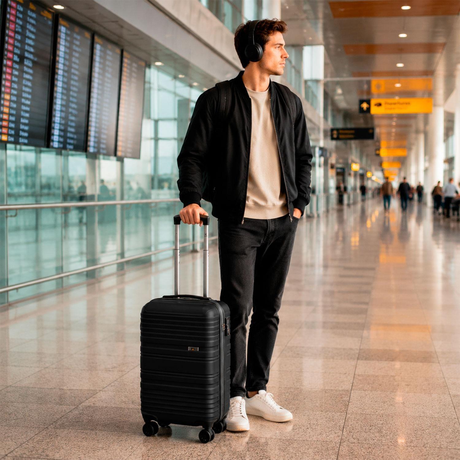 Maleta North Pak Viaje Cabina Equipaje Mano 20" 36L Negro-2