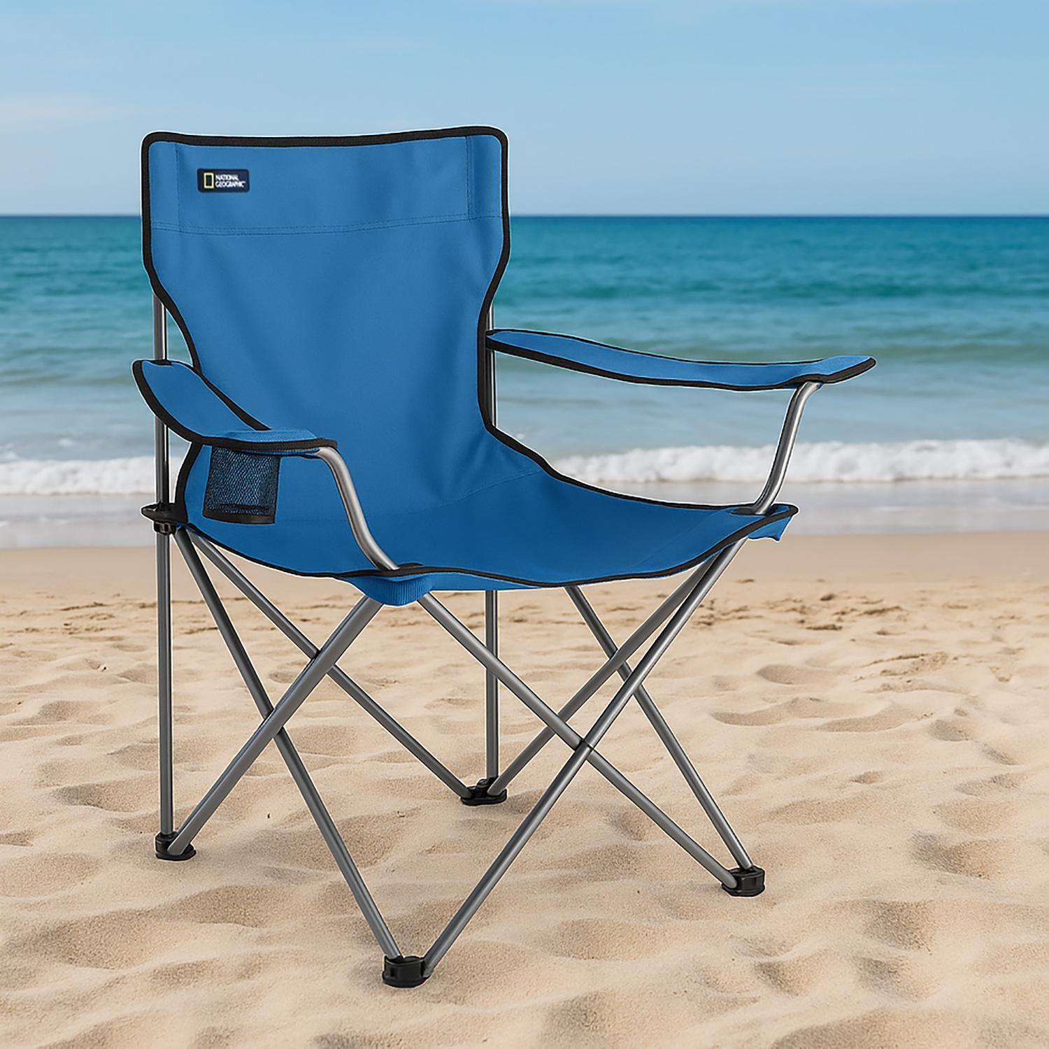 Silla Plegable Camping Kenai Apoyabrazos Azul Natgeo-5