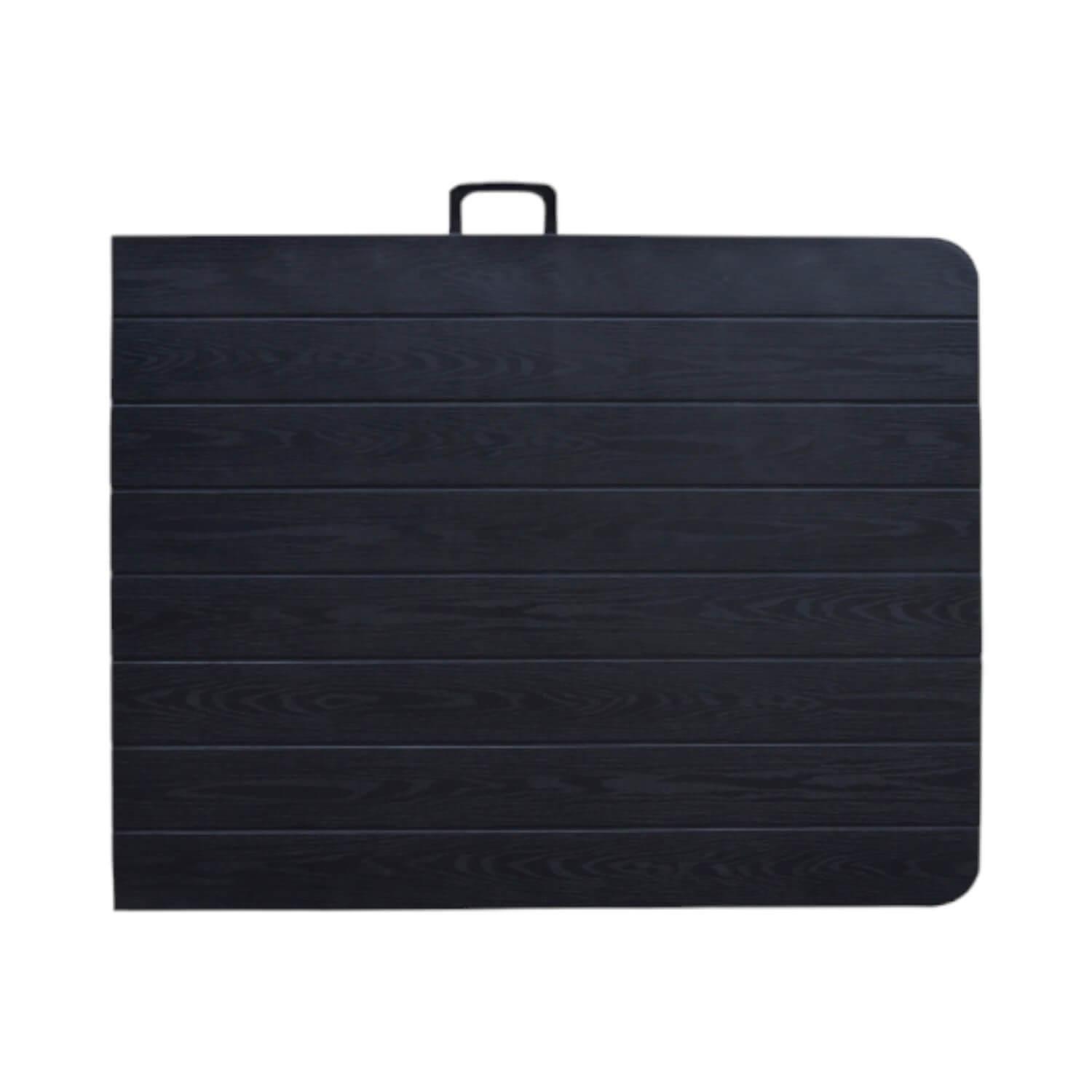 Mesa Plegable Rectangular 180x73 Cms Color Negro Northwest-3