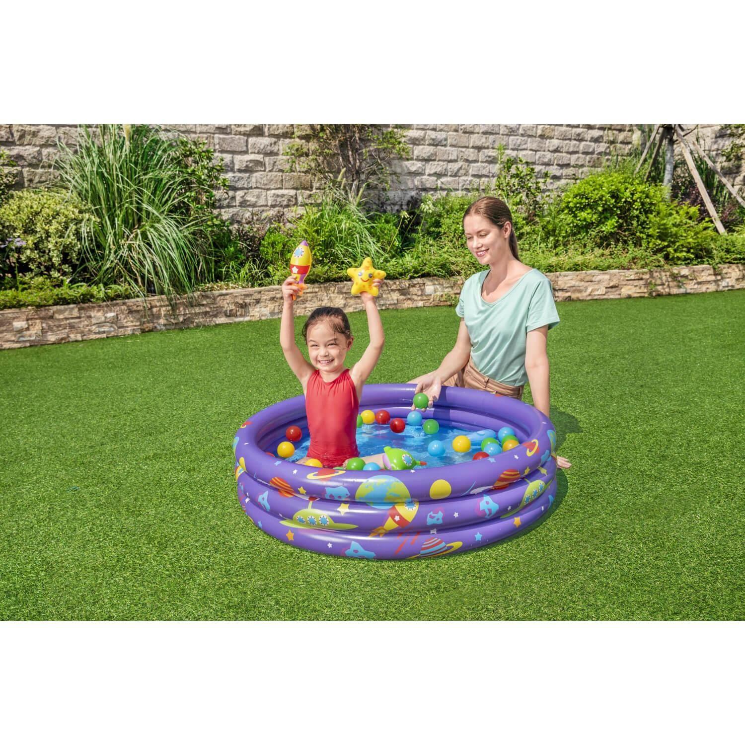 Piscina Inflable con Pelotas Intergalactic 102X25Cms Bestway-2