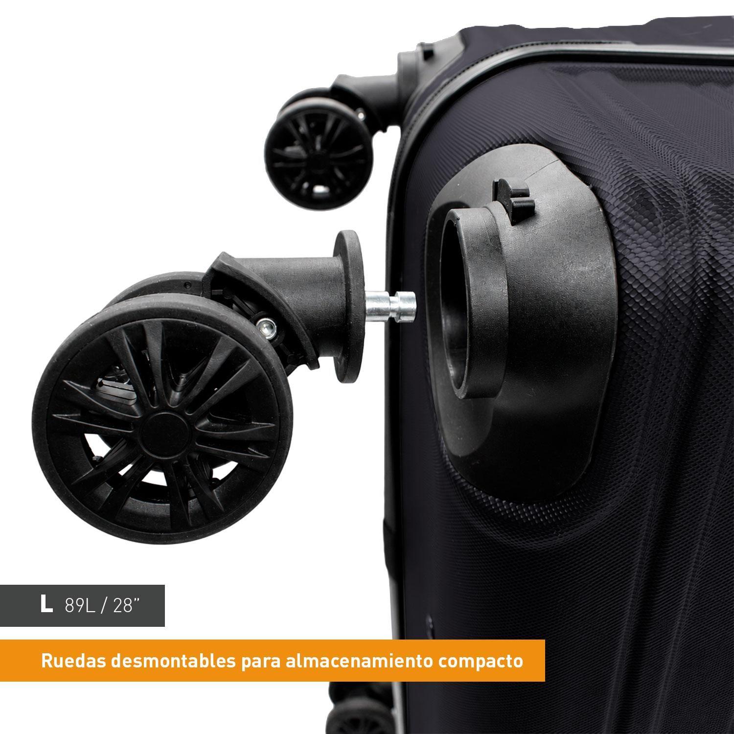Maleta Northpak Rigida Resistente Ultraliviana 28" 89L Negro-6
