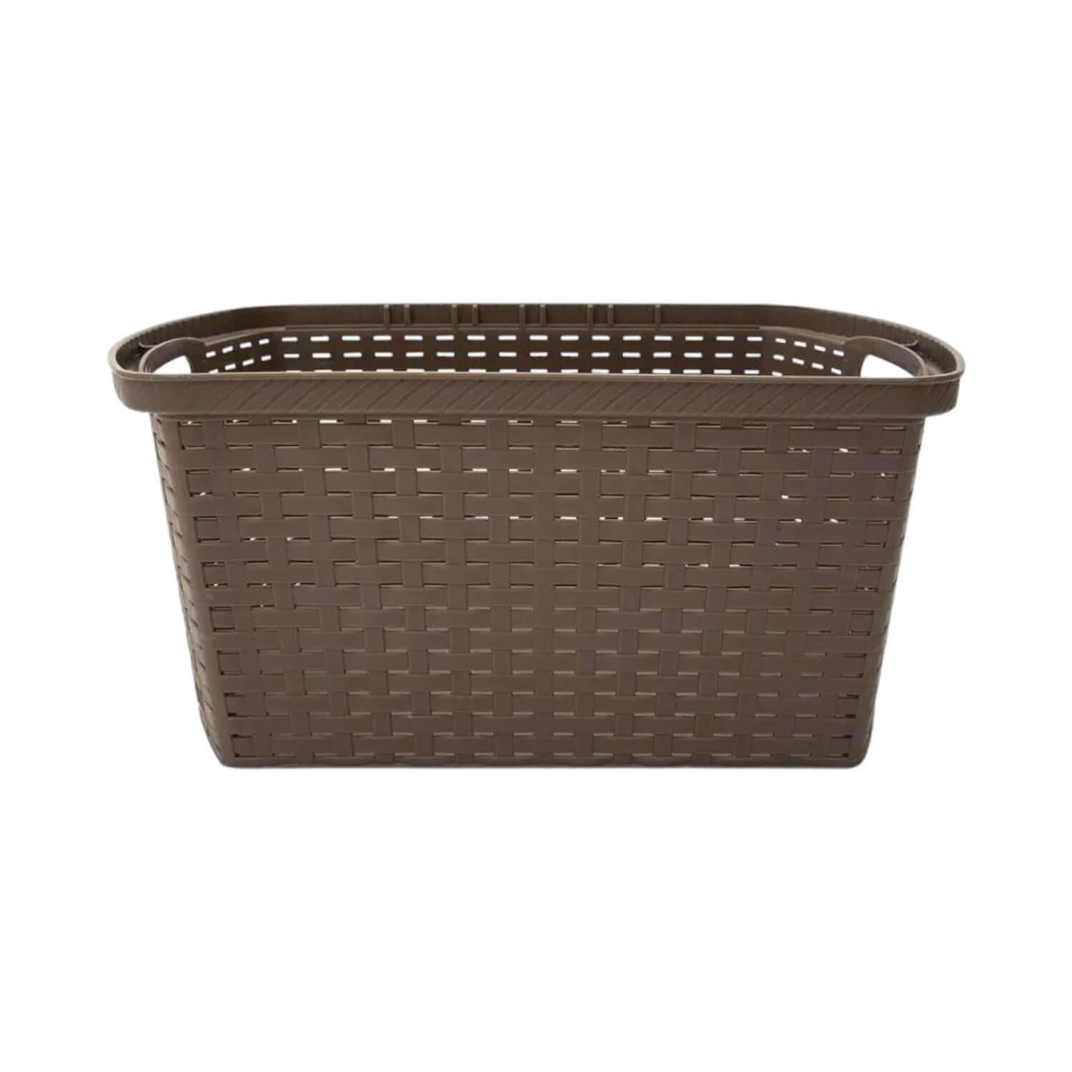 Canasta Plastica Café 39x28x17 cm Shia Rimax-4