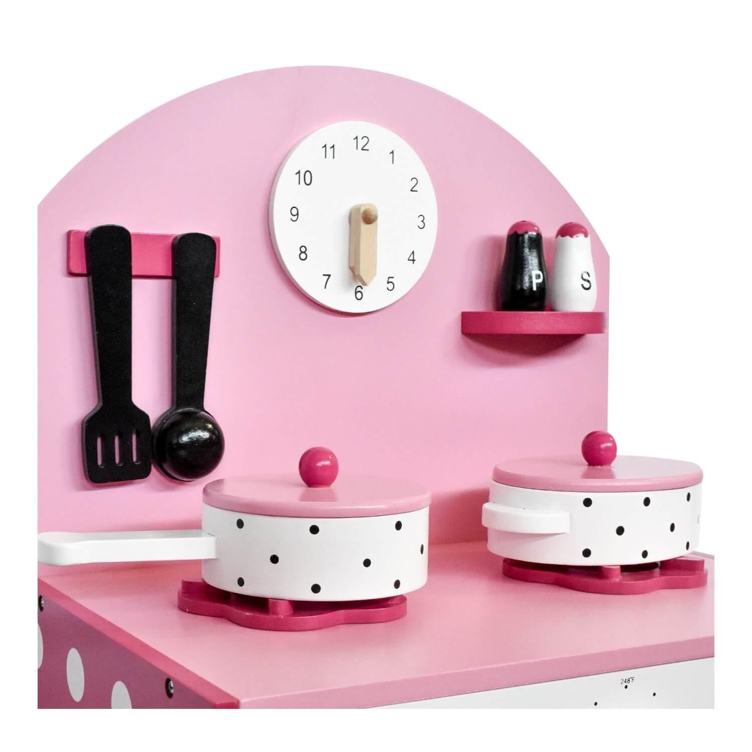 Cocina De Madera Rosada + Accesorios 43,5X23,5X70 Gamepower-2