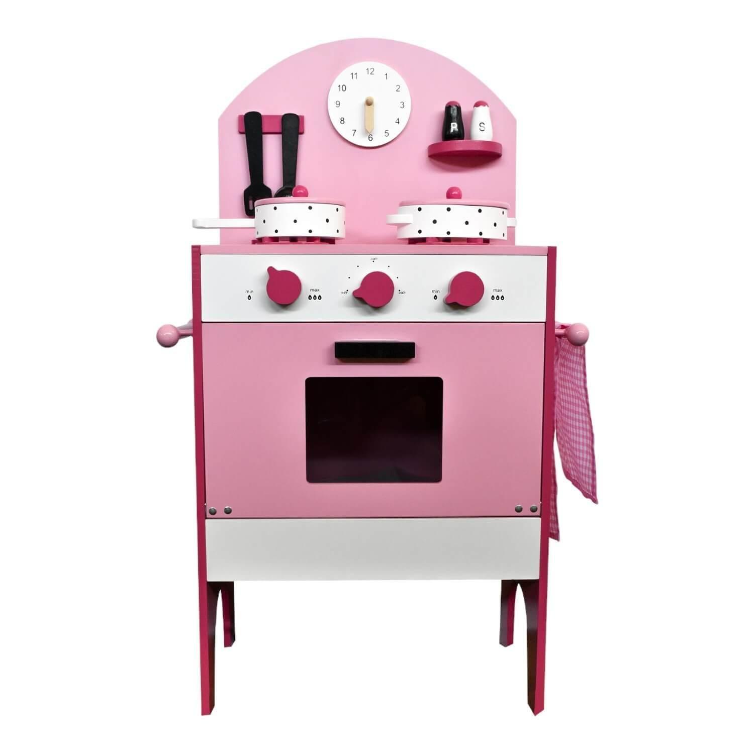 Cocina De Madera Rosada + Accesorios 43,5X23,5X70 Gamepower-5